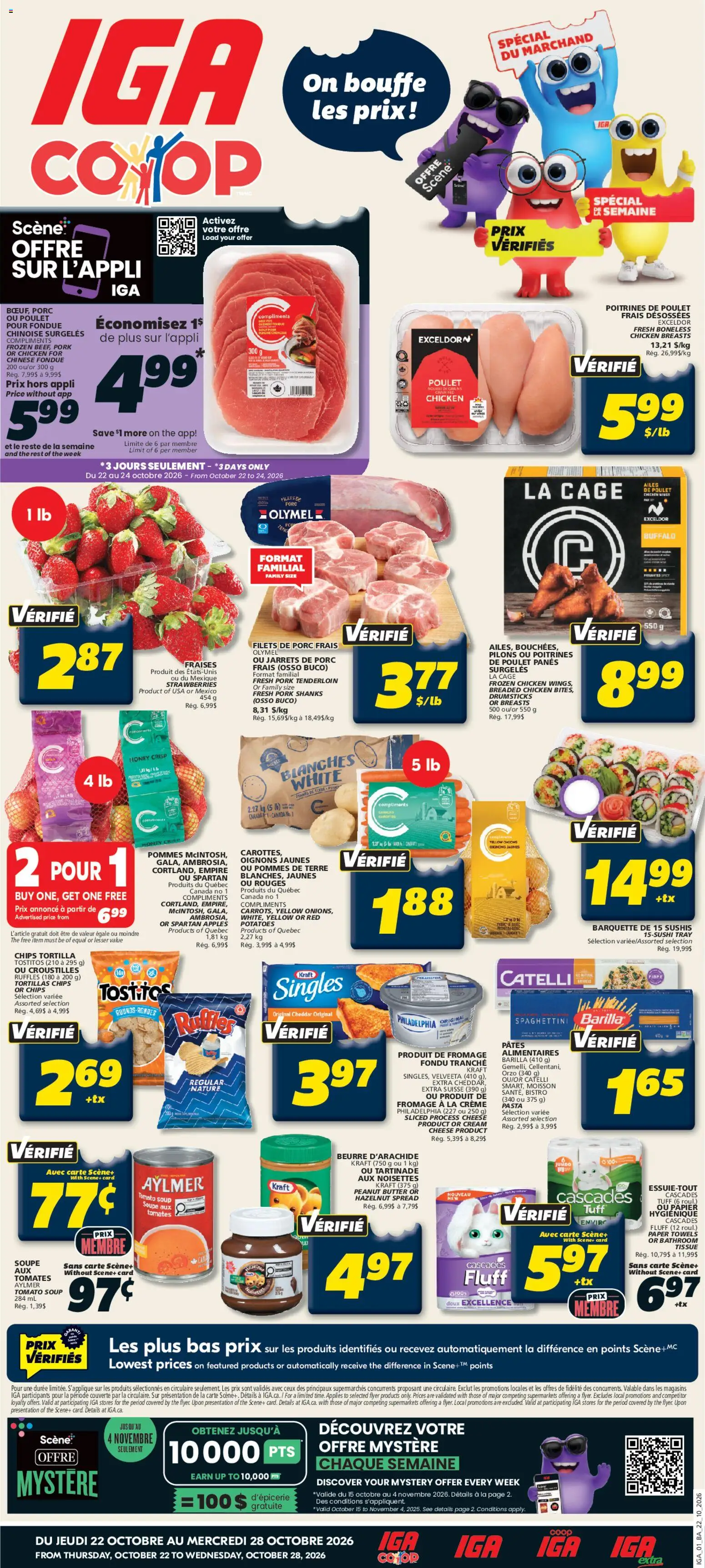 IGA weekly flyer / circulaire - page 1- valid from Oct 22, 2026