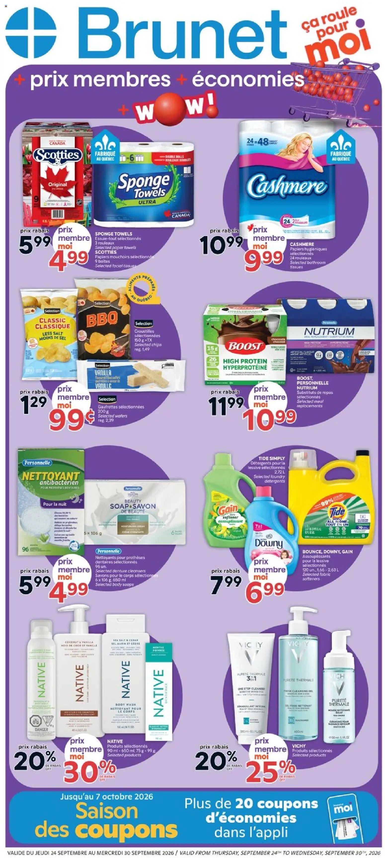 Brunet weekly flyer / circulaire - page 1- valid from Sep 24, 2026