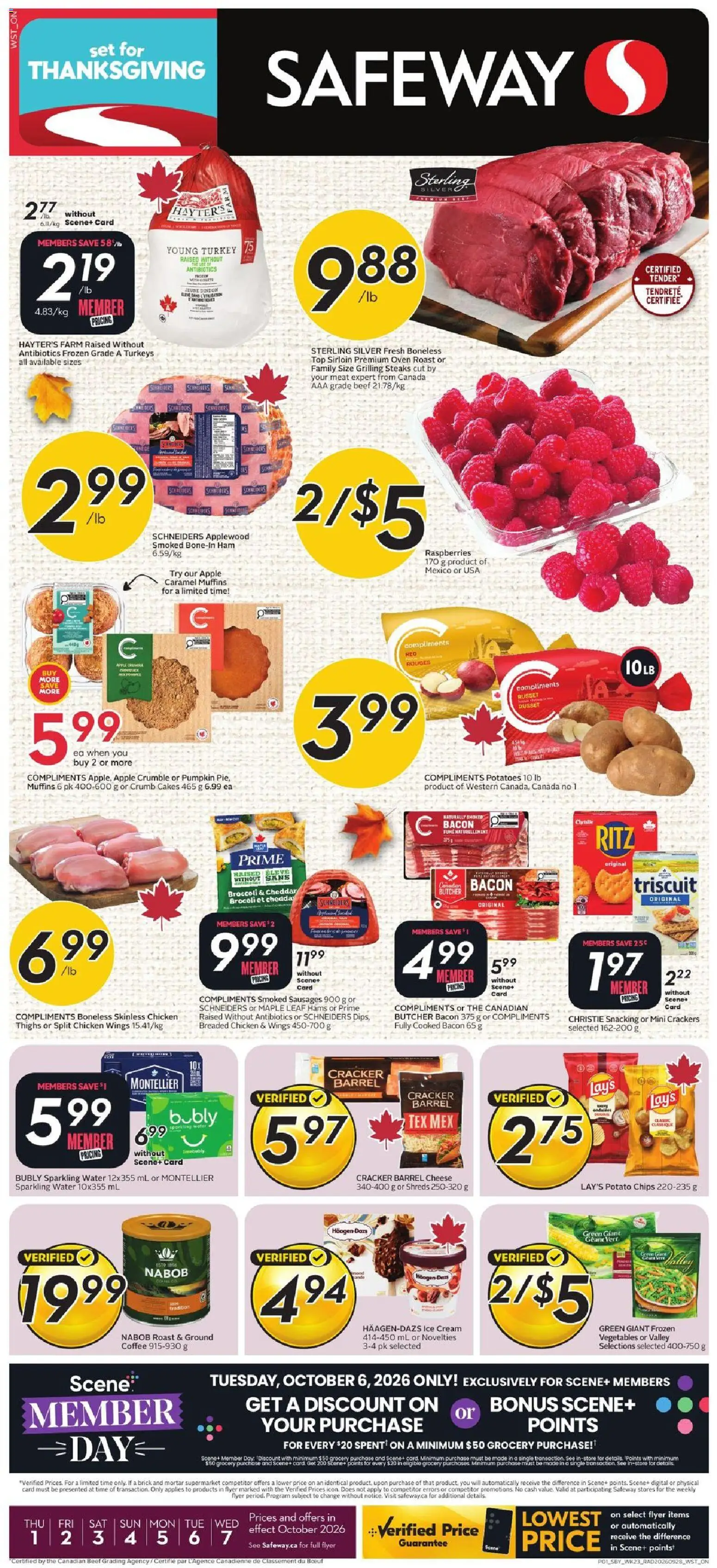 Safeway weekly flyer / circulaire - page 1- valid from Oct 1, 2026