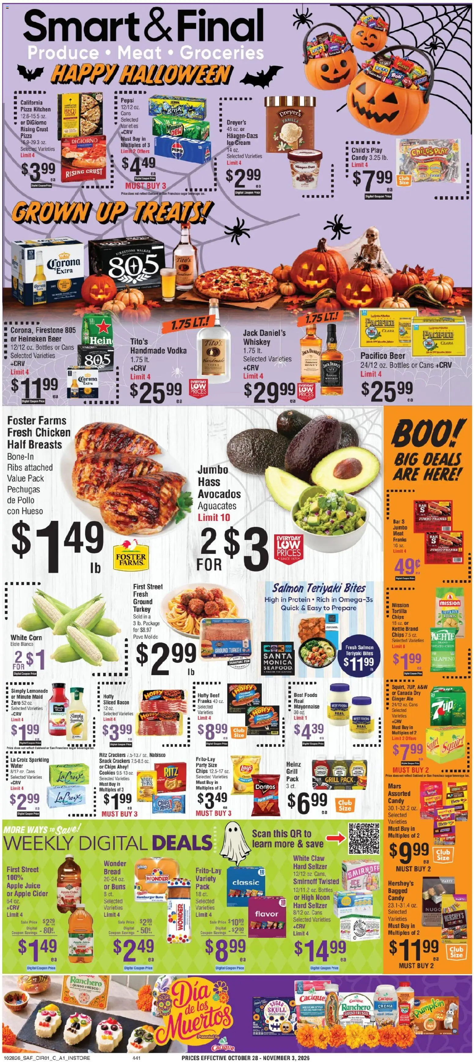 Smart & Final Weekly Ad - page 1- valid from 10/28/2026