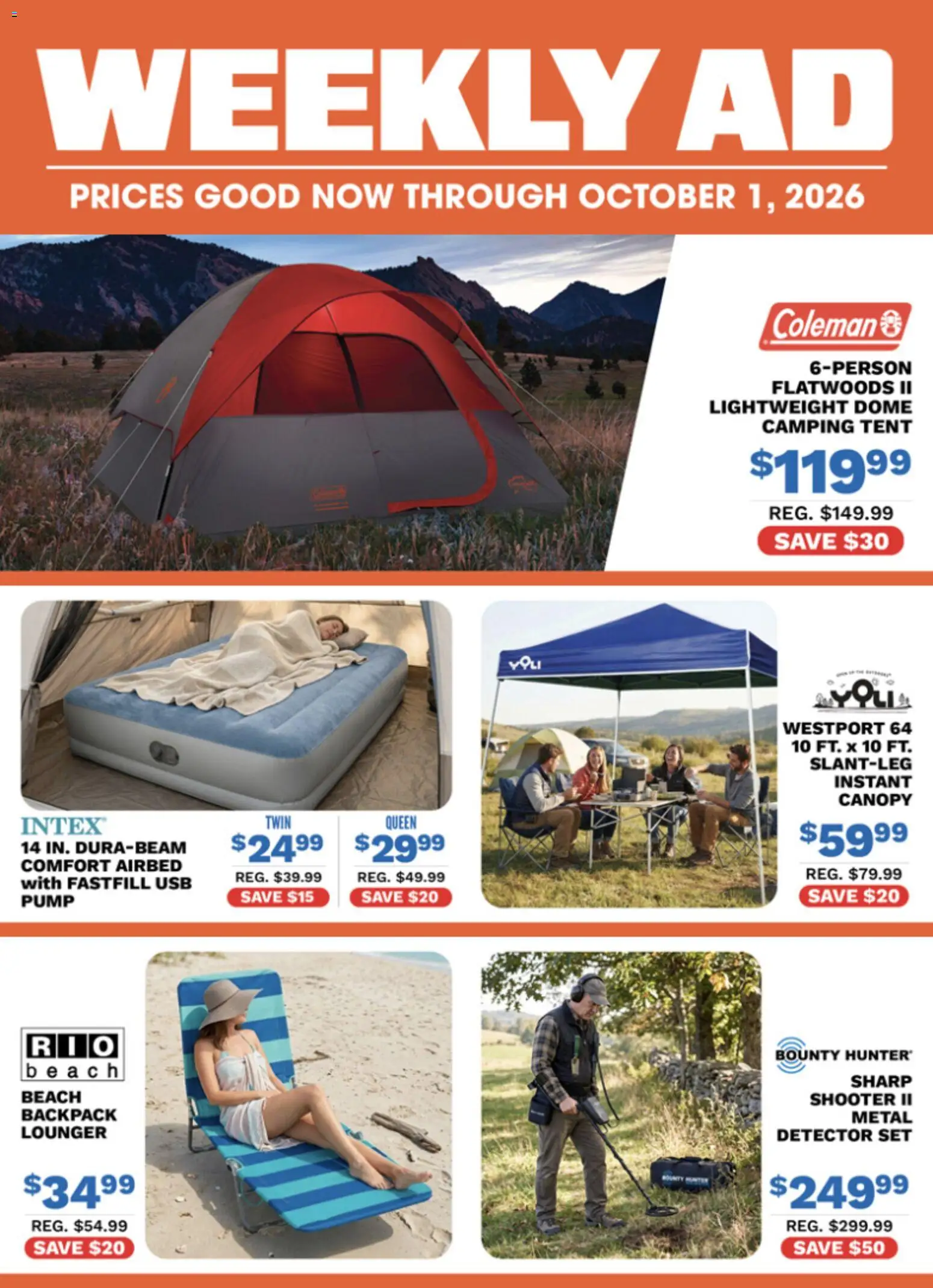 Big 5 Sporting Goods Weekly Ad - page 1- valid from 09/18/2026