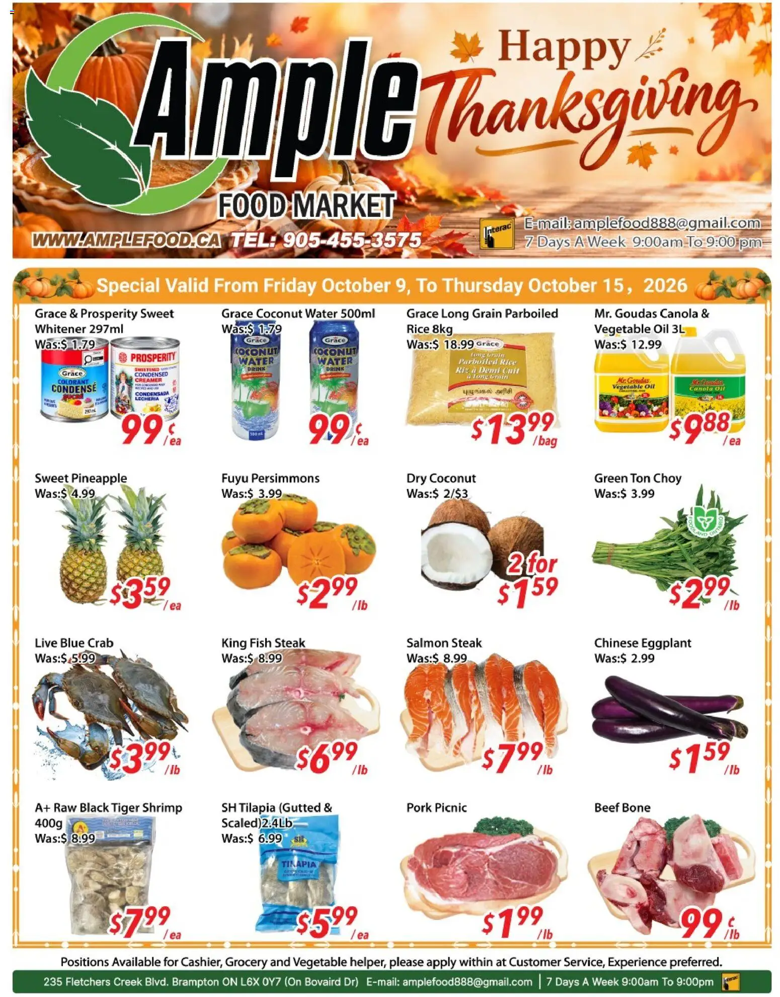 Ample Food Market weekly flyer / circulaire - page 1- valid from Oct 9, 2026