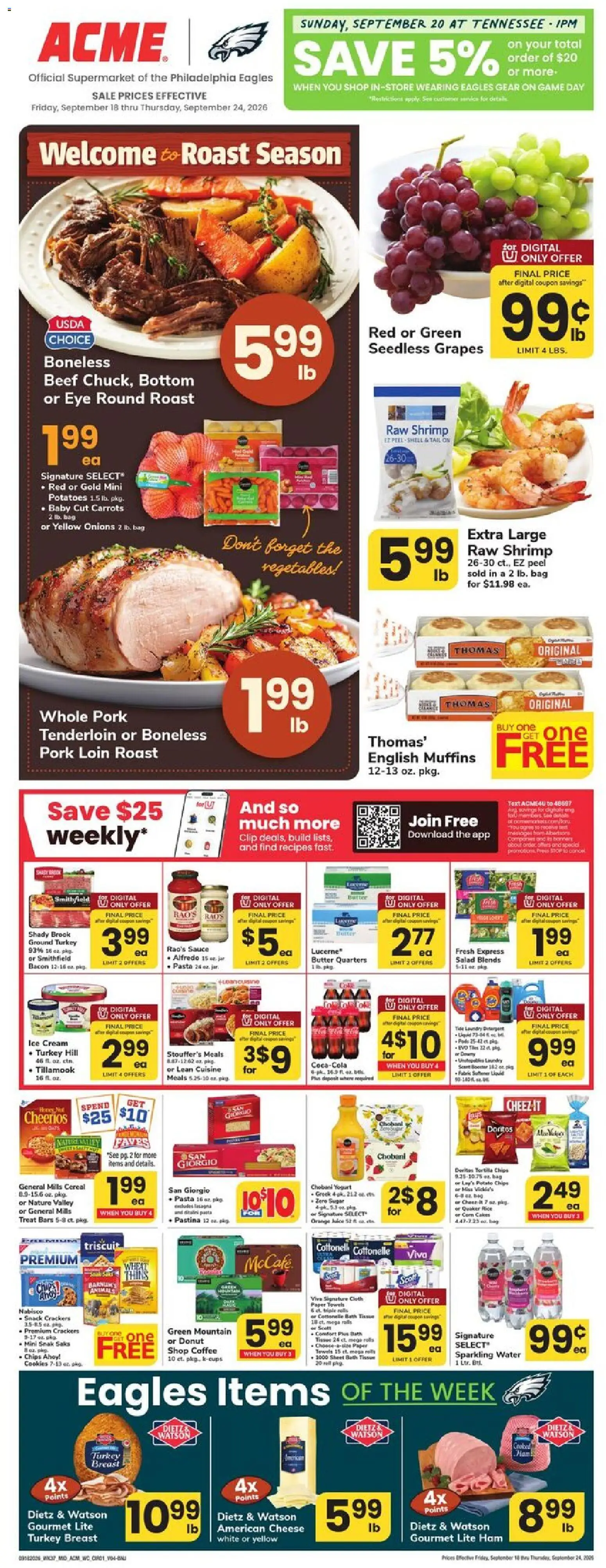 Acme Weekly Ad - page 1- valid from 09/18/2026
