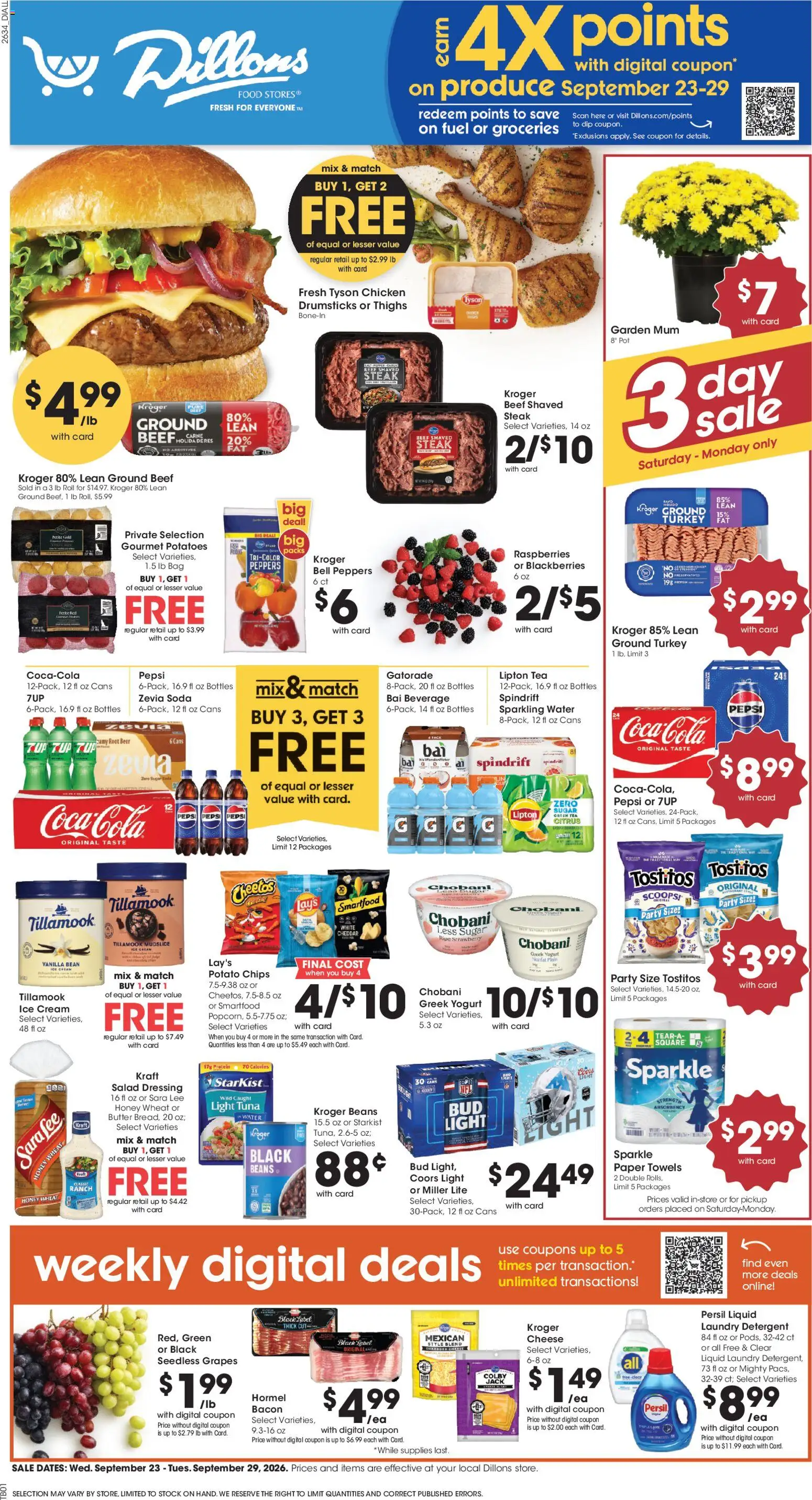 Dillons Weekly Ad - page 1- valid from 09/23/2026