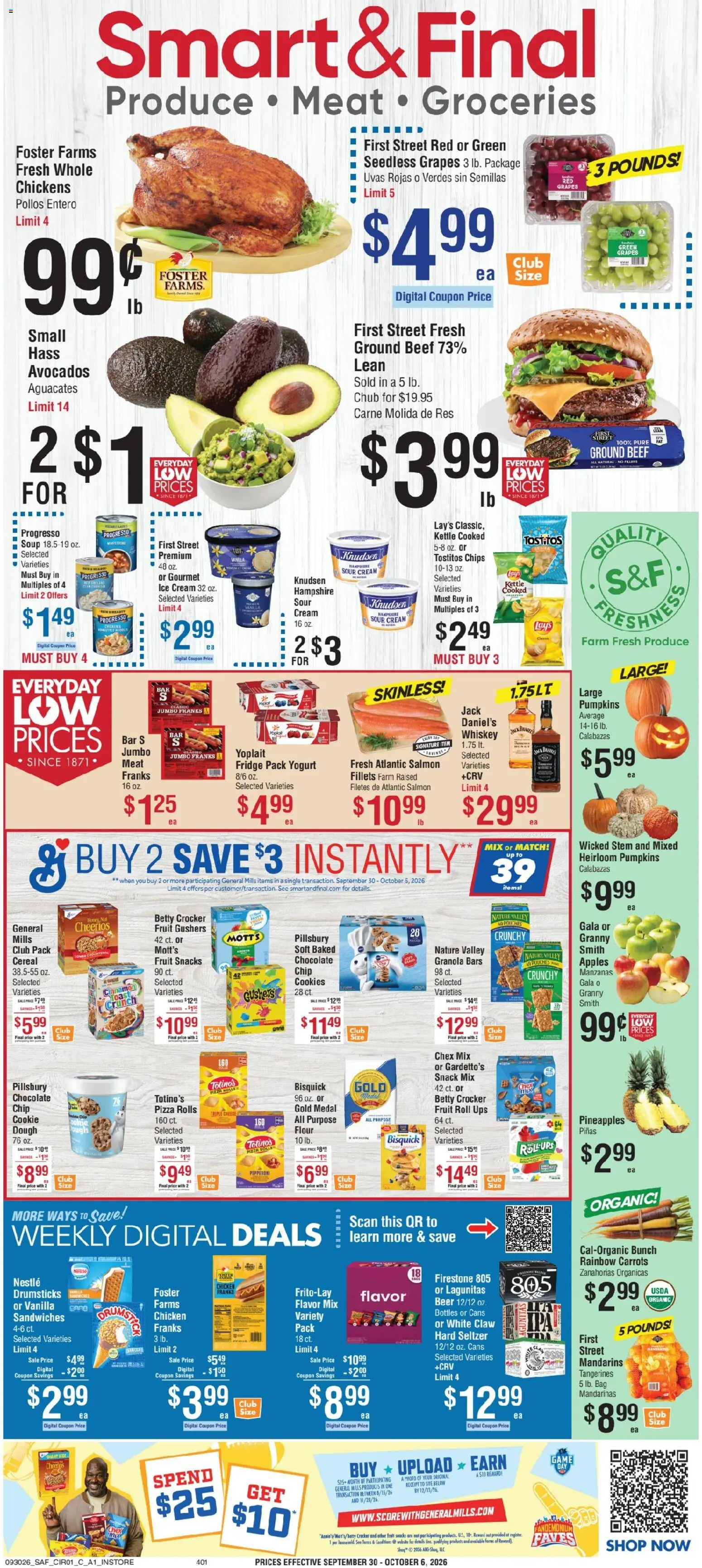Smart & Final Weekly Ad - page 1- valid from 09/30/2026