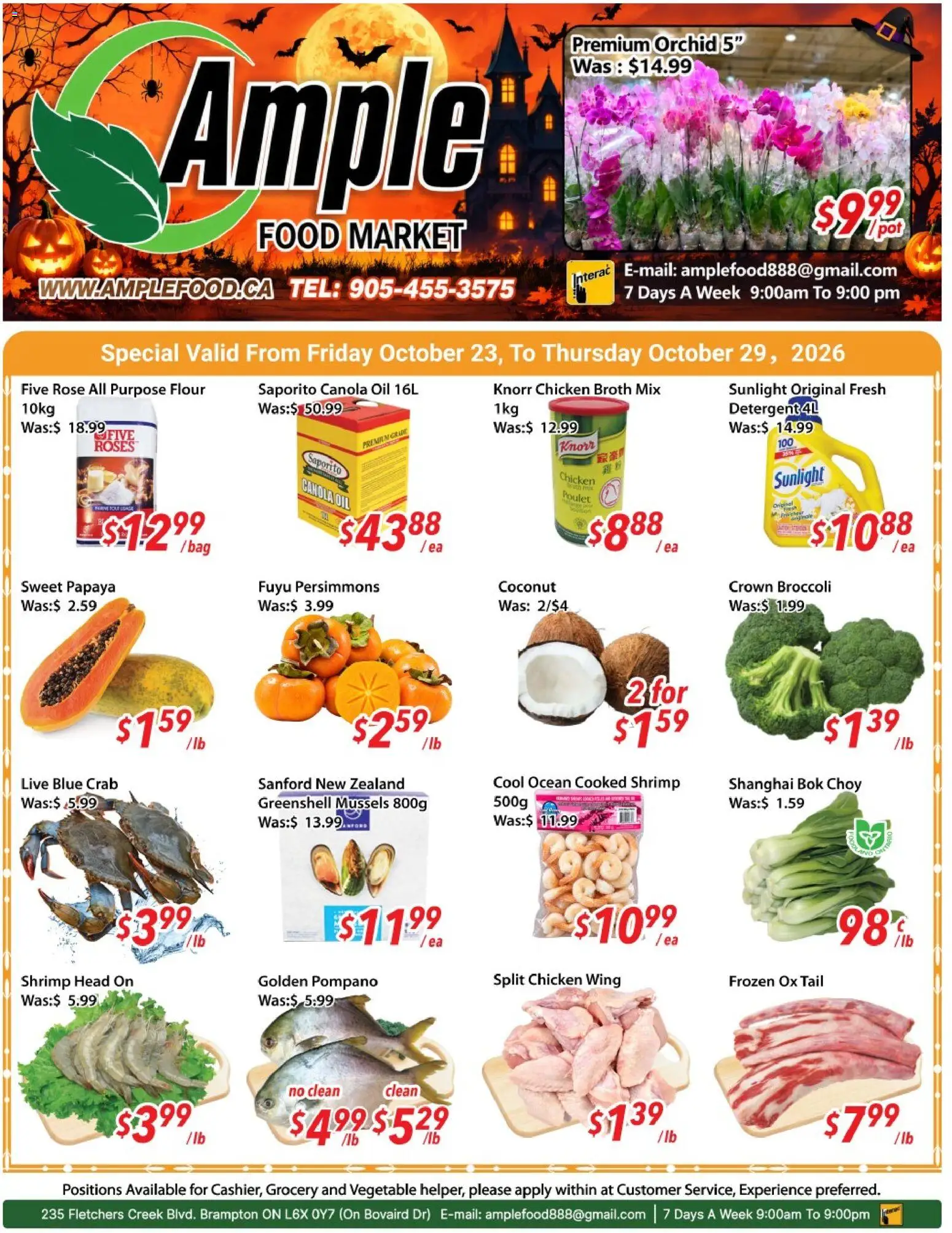 Ample Food Market weekly flyer / circulaire - page 1- valid from Oct 23, 2026