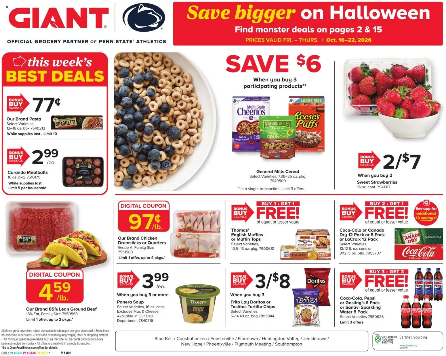 Giant Weekly Ad - page 1- valid from 10/16/2026