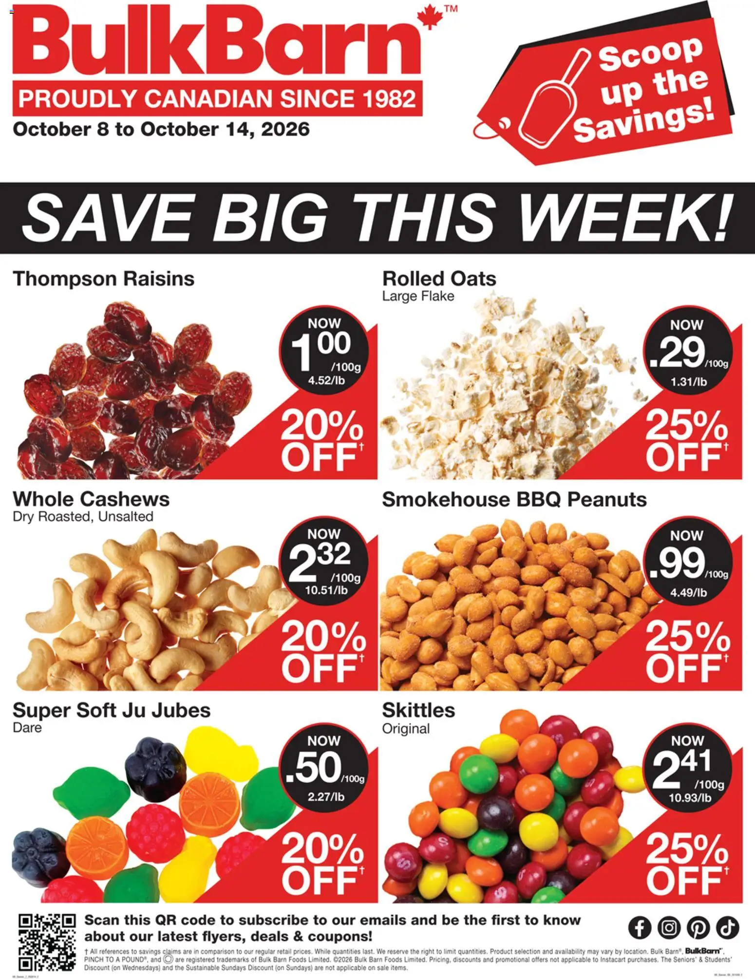 Bulk Barn weekly flyer / circulaire - page 1- valid from Oct 8, 2026