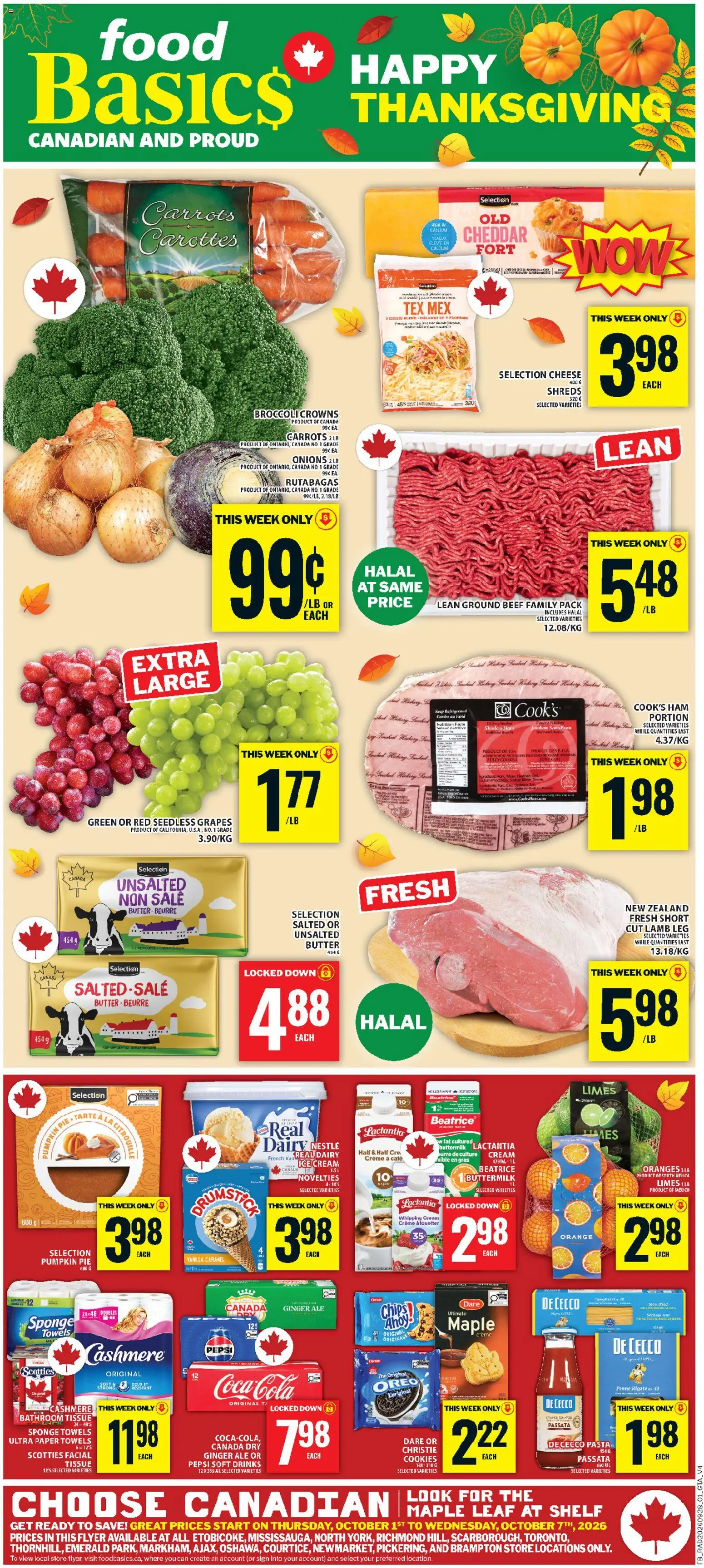 Food Basics weekly flyer / circulaire - page 1- valid from Oct 1, 2026