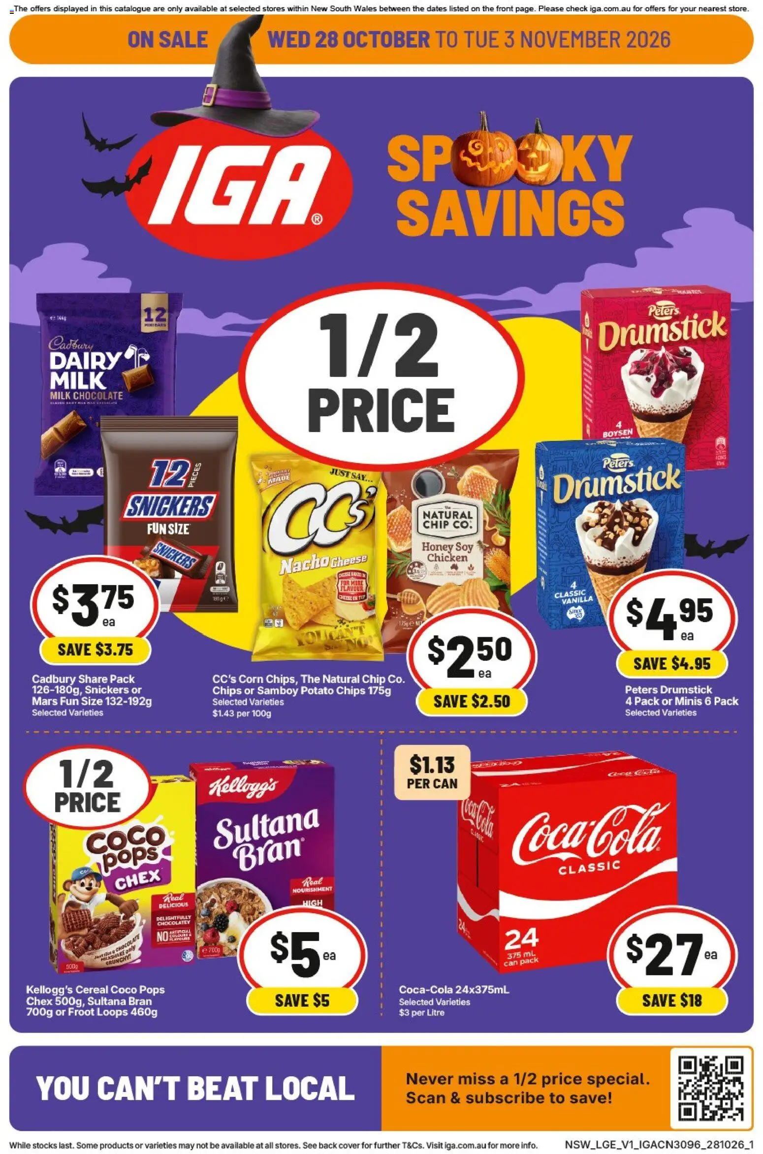 IGA catalogue - page 1- valid from 28/10/2026