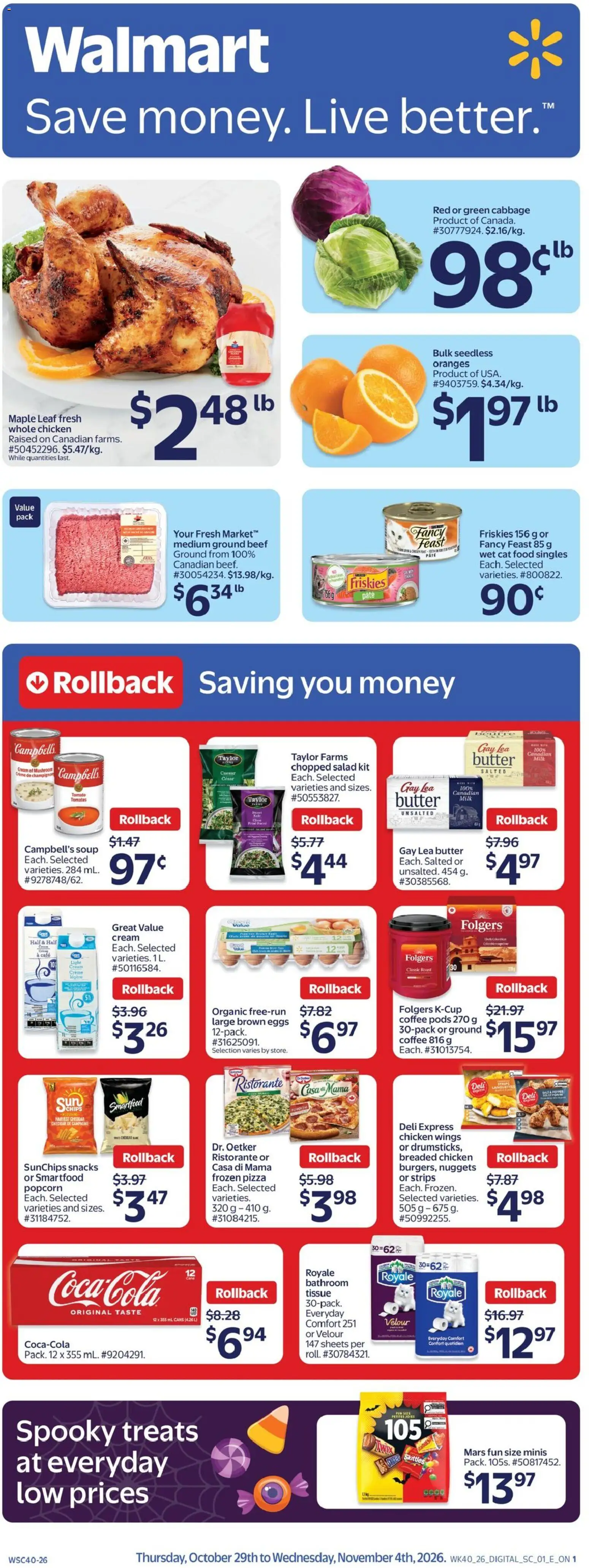 Walmart weekly flyer - page 1- valid from Oct 29, 2026
