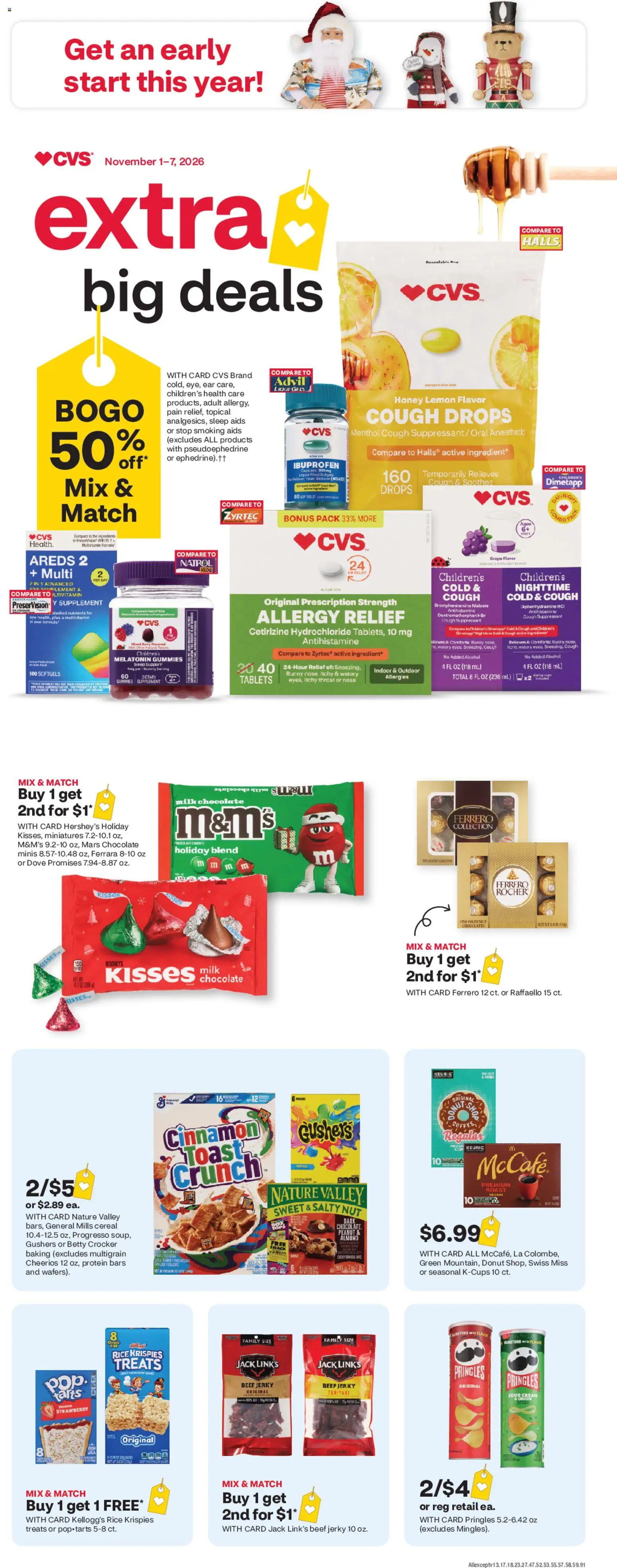 CVS Pharmacy Weekly Ad - page 1- valid from 11/01/2026