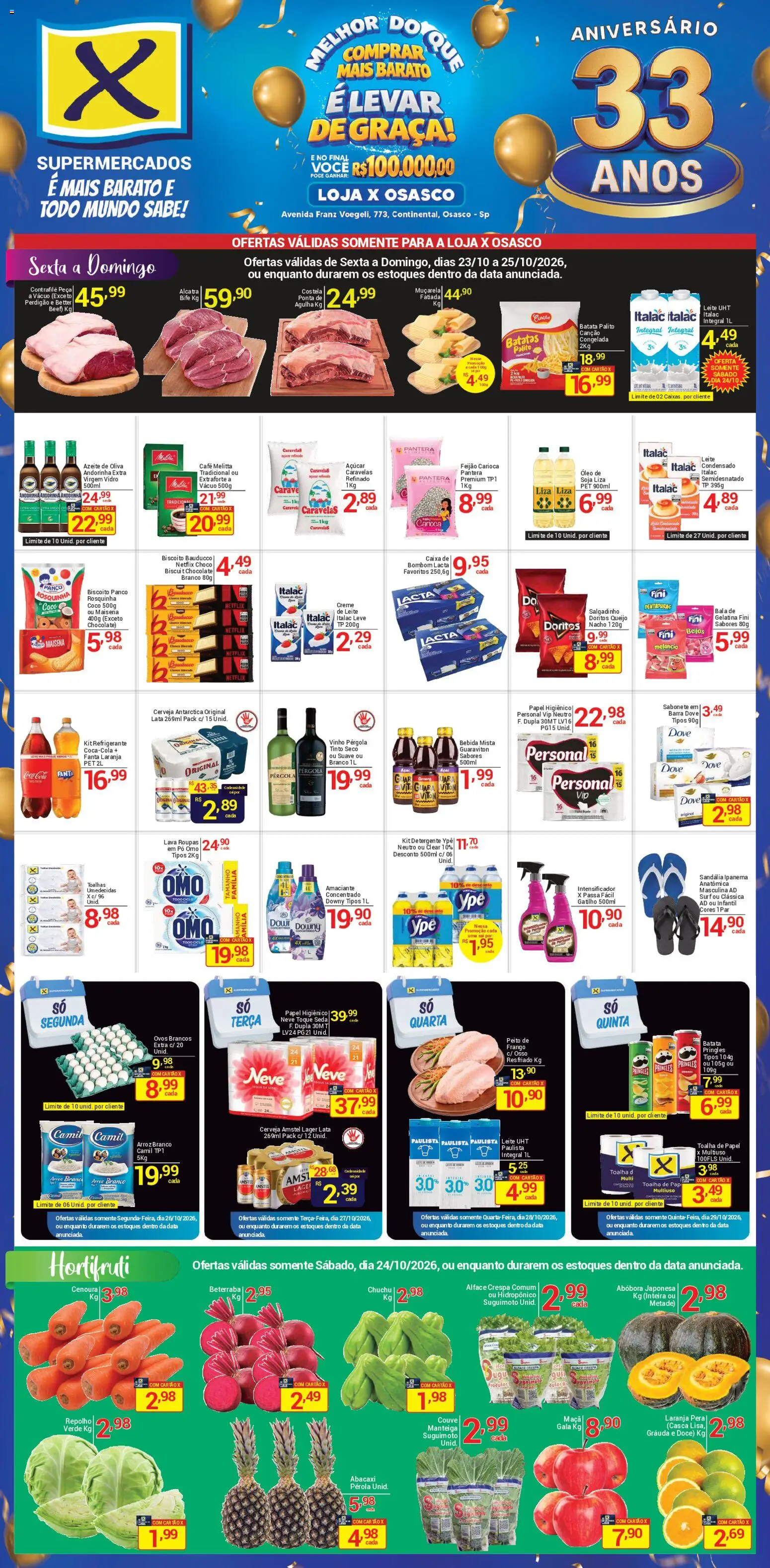 X Supermercados - Ofertas da semana - página 1- válido a partir de 23/10/2026
