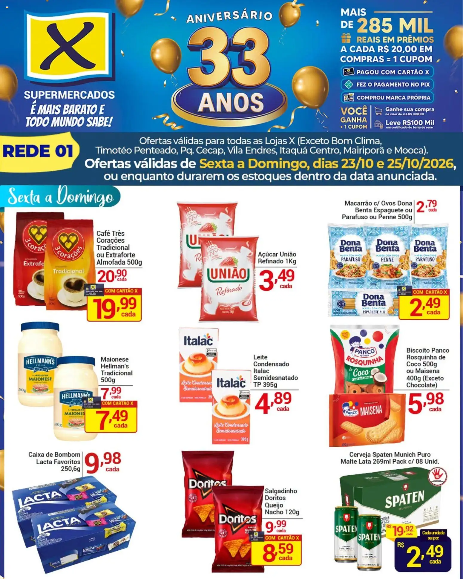 X Supermercados - Ofertas da semana - página 1- válido a partir de 23/10/2026
