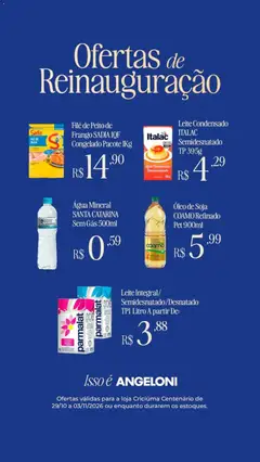 Pré-visualização Angeloni ofertas Reinauguração válida a partir de 29/10/2026