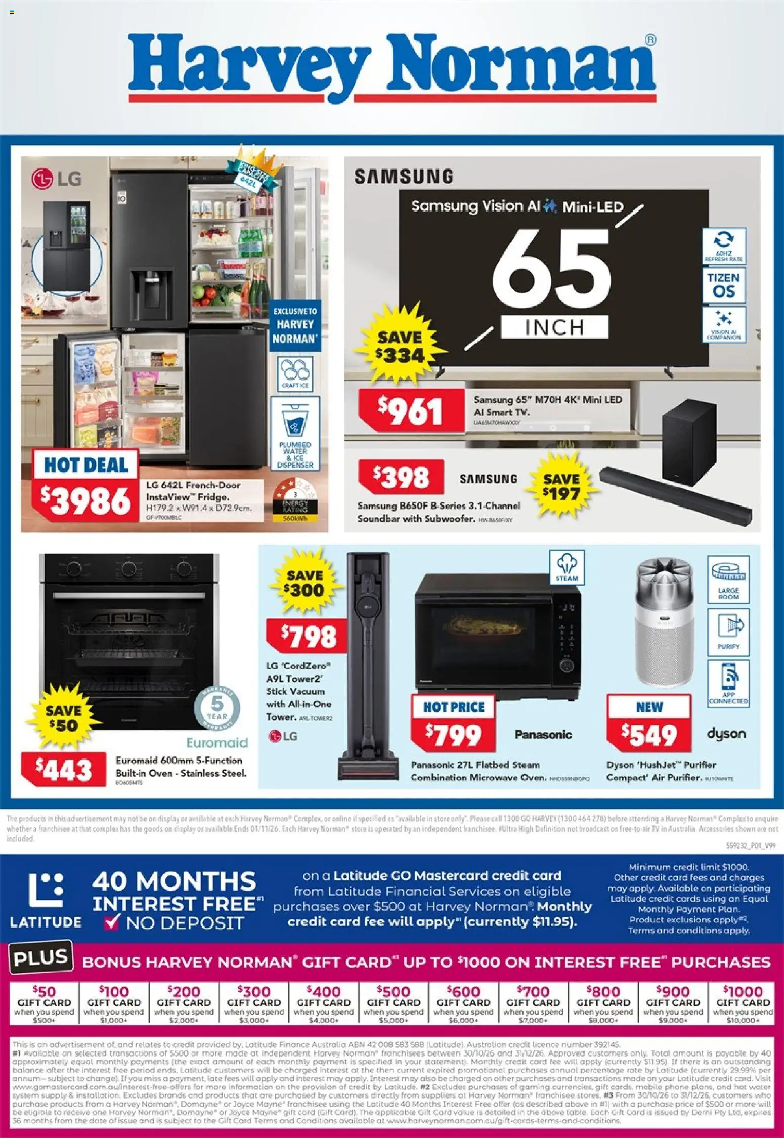 Harvey Norman catalogue - page 1- valid from 30/10/2026