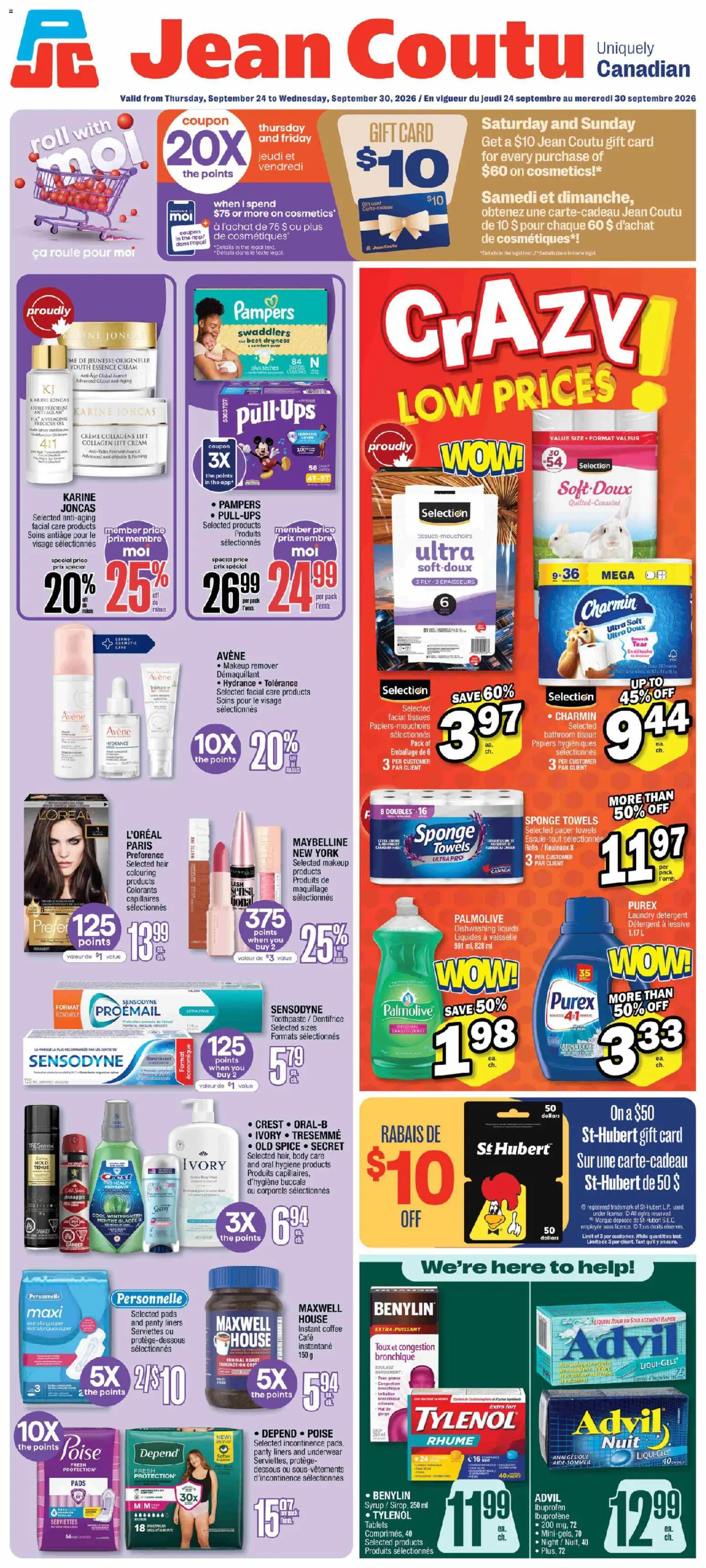 Jean Coutu weekly flyer - page 1- valid from Sep 24, 2026
