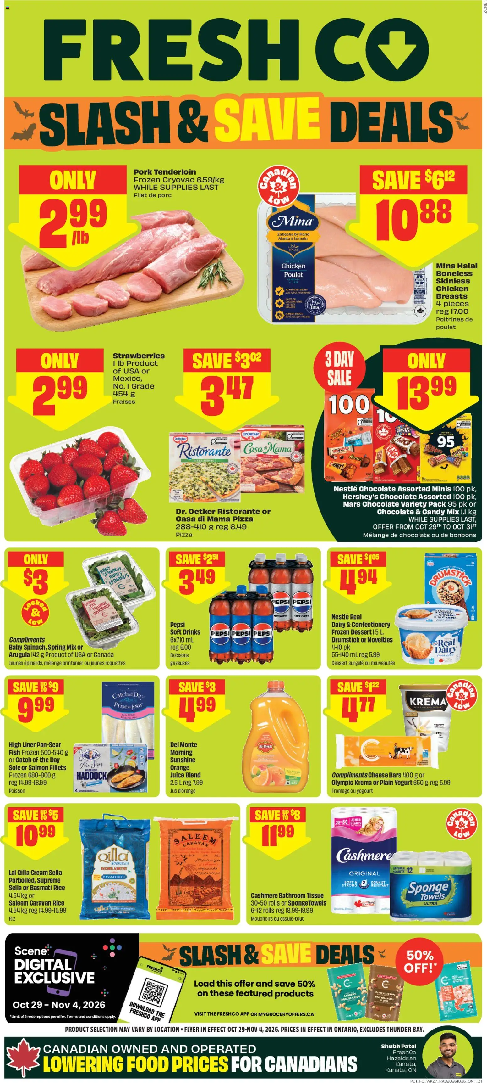 FreshCo weekly flyer / circulaire - page 1- valid from Oct 29, 2026