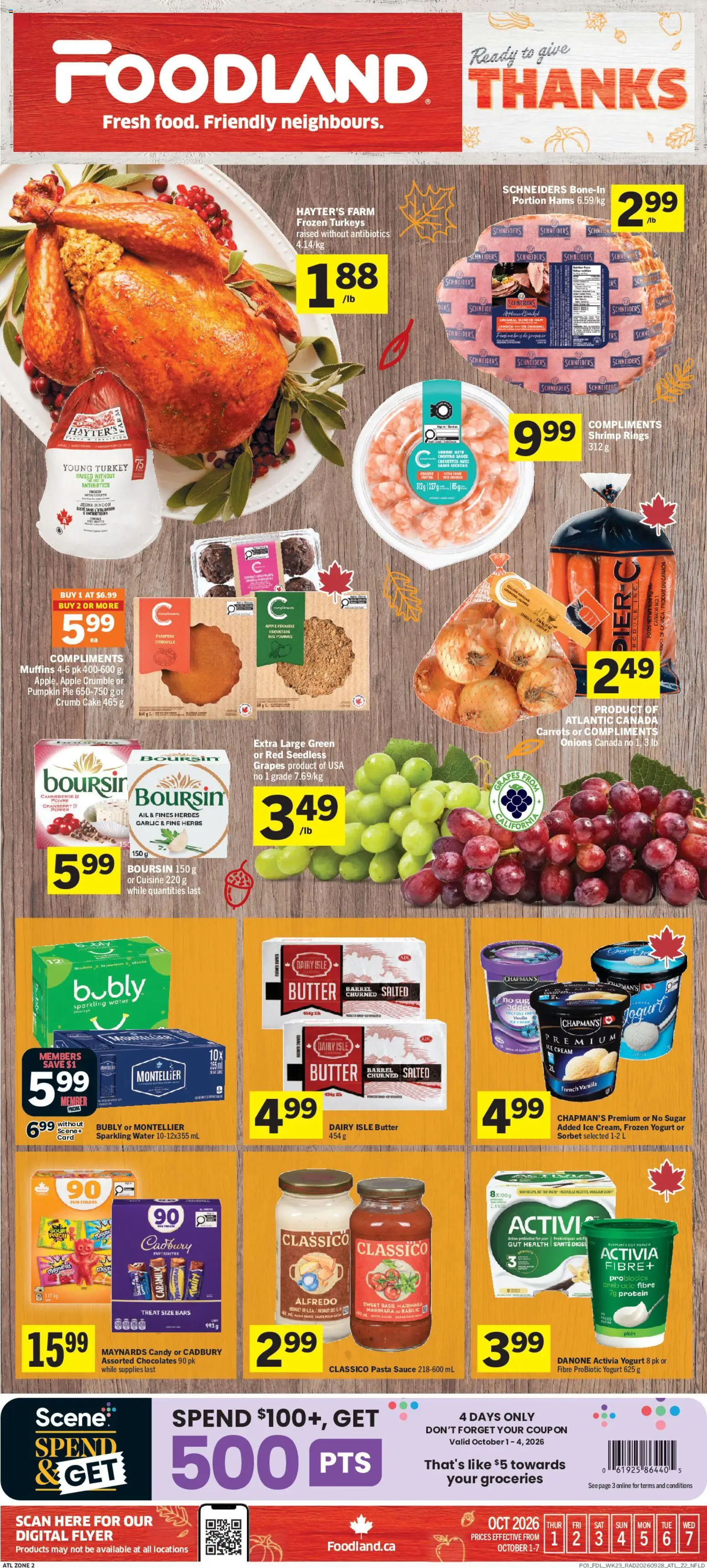 Foodland weekly flyer / circulaire - page 1- valid from Oct 1, 2026