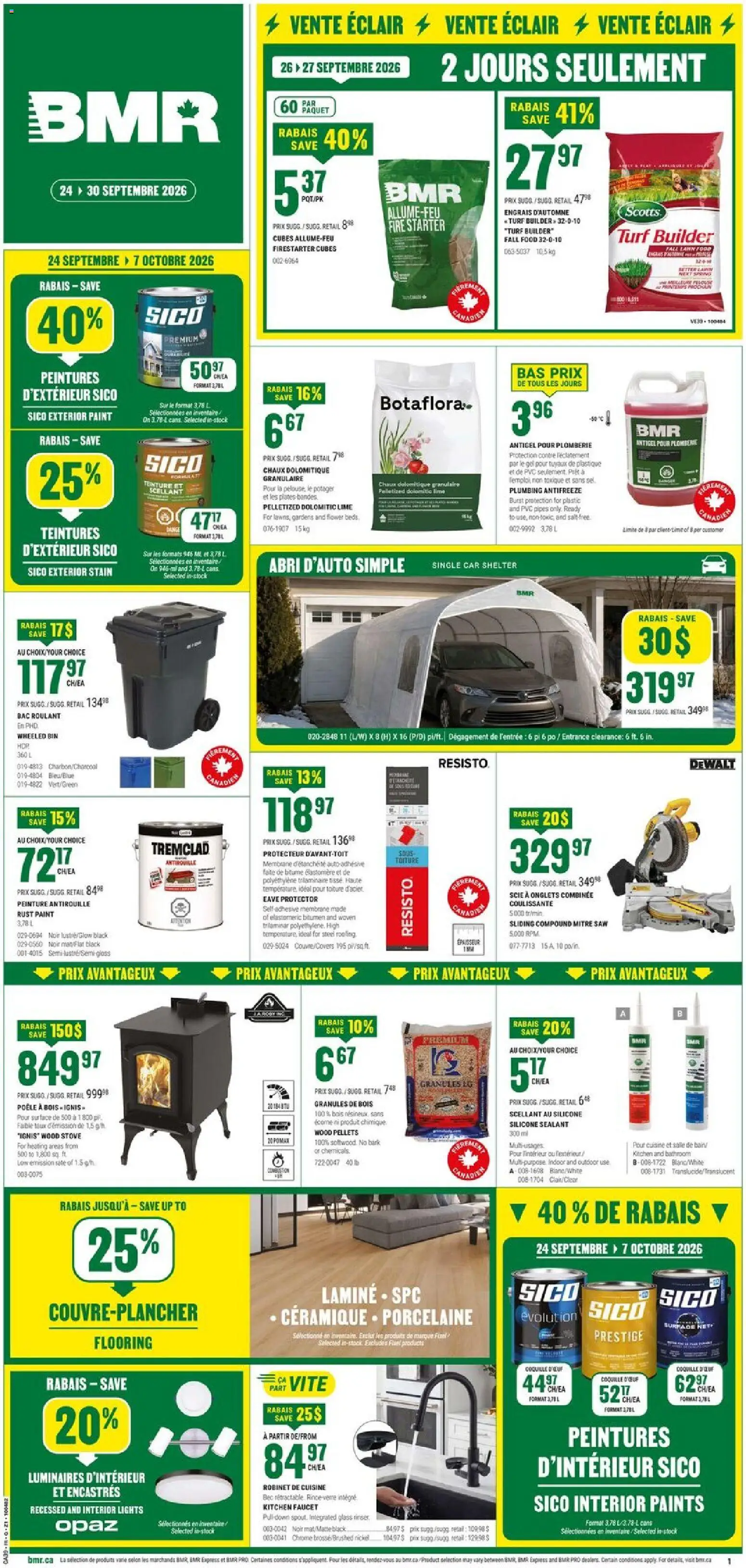 BMR weekly flyer / circulaire - page 1- valid from Sep 24, 2026