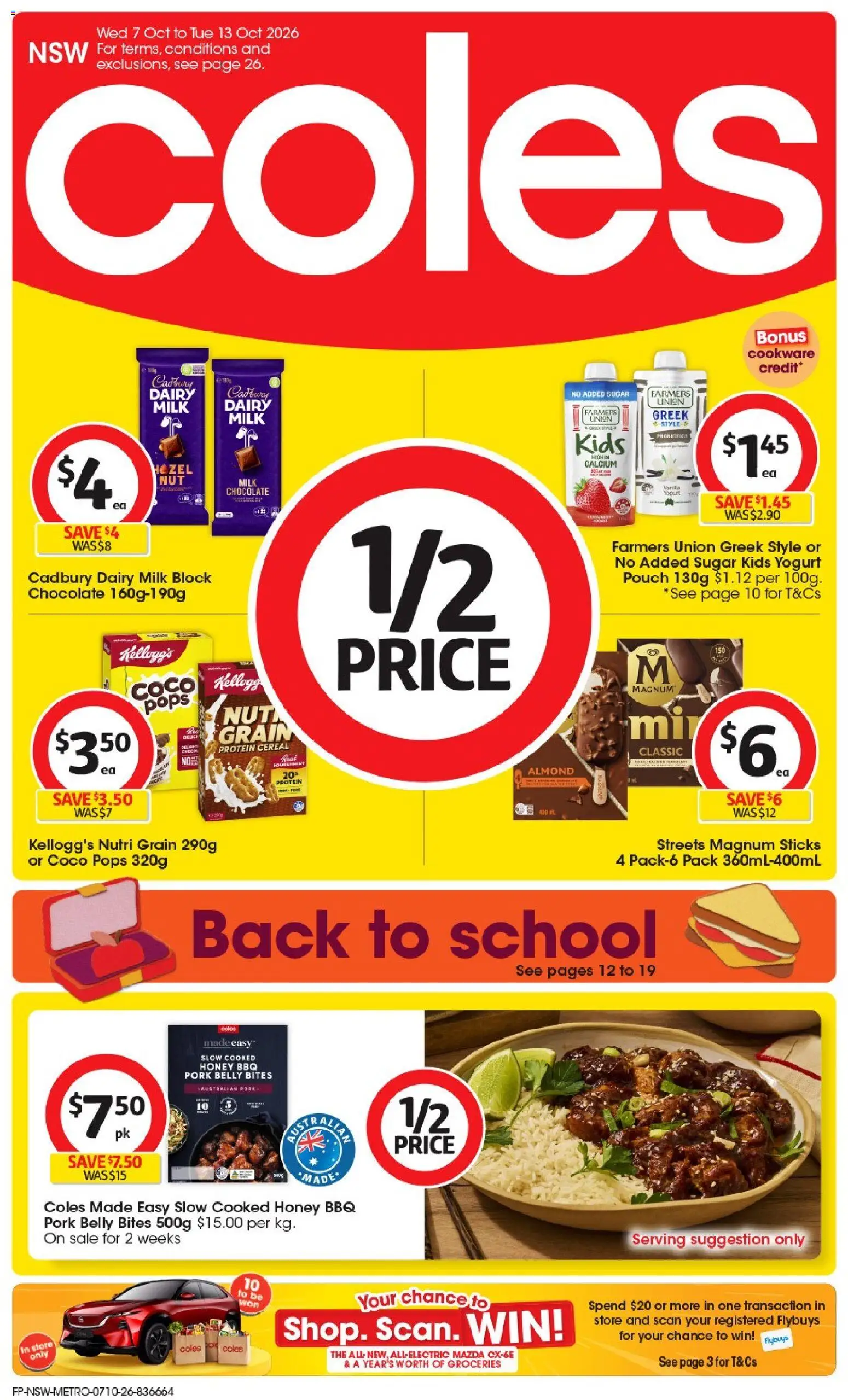 Coles catalogue - page 1- valid from 07/10/2026