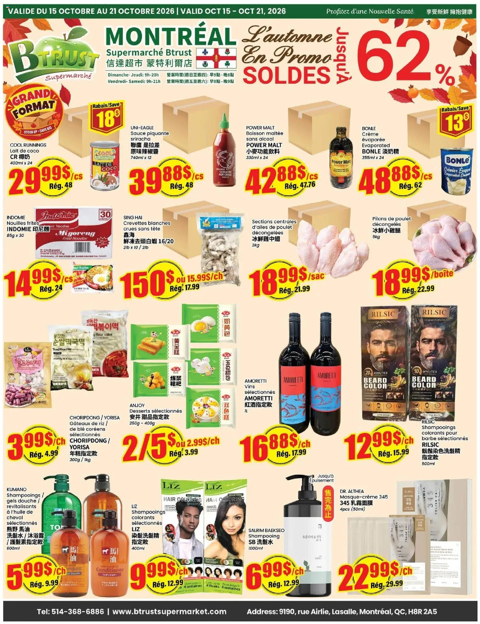 Btrust Supermarket weekly flyer / circulaire - page 1- valid from Oct 15, 2026