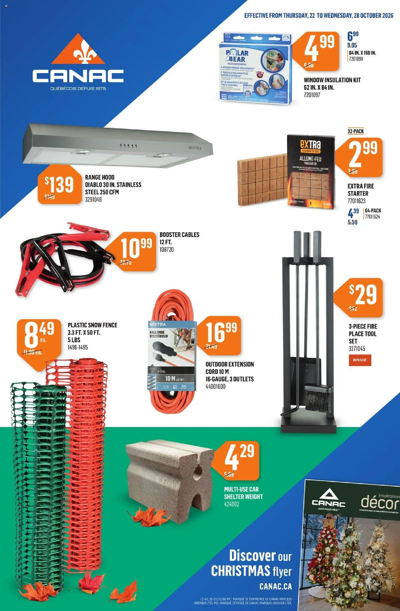 Canac weekly flyer - page 1- valid from Oct 22, 2026