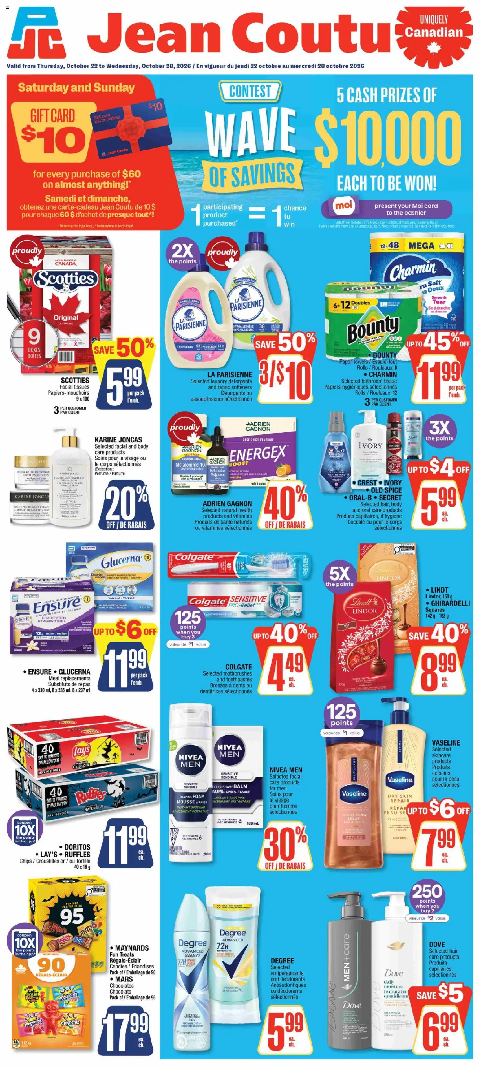 Jean Coutu weekly flyer - page 1- valid from Oct 22, 2026