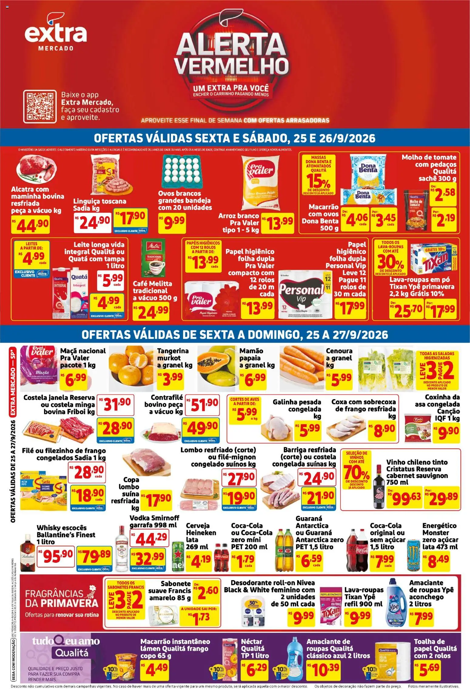 Extra ofertas Fim de semana Mercado - página 1- válido a partir de 25/09/2026
