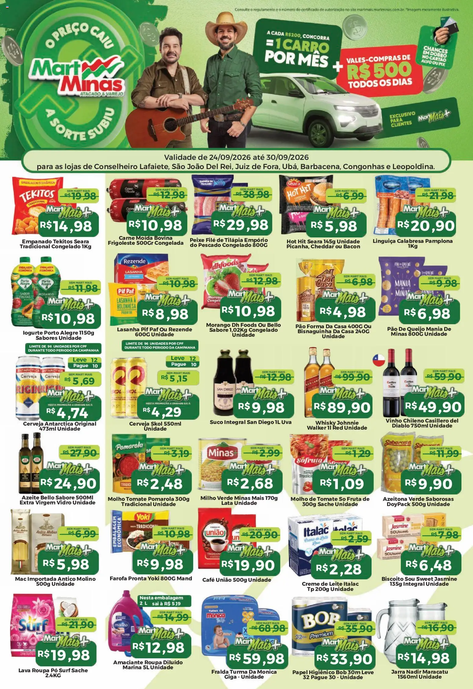 Mart Minas ofertas - página 1- válido a partir de 24/09/2026
