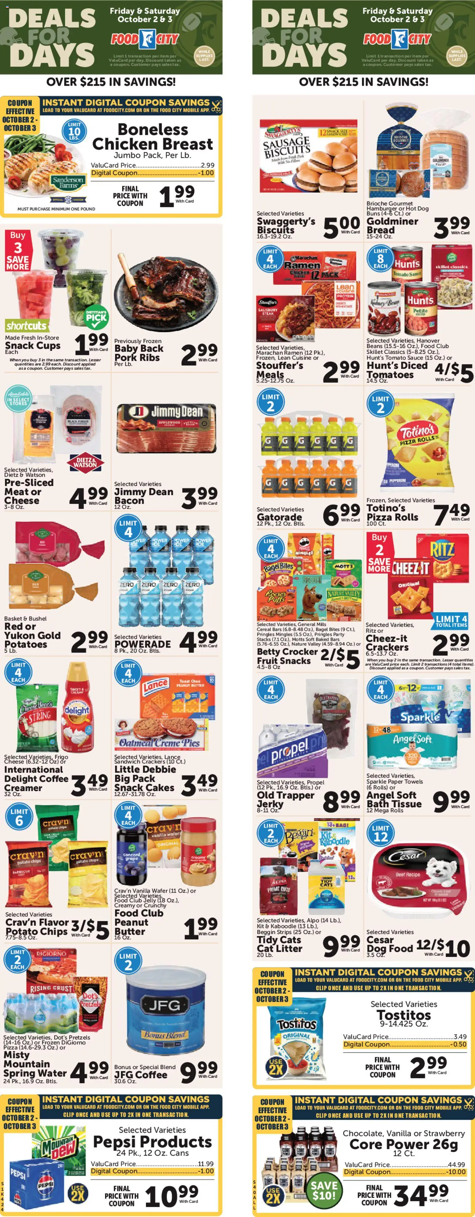 Food City Weekly Ad - page 1- valid from 09/30/2026
