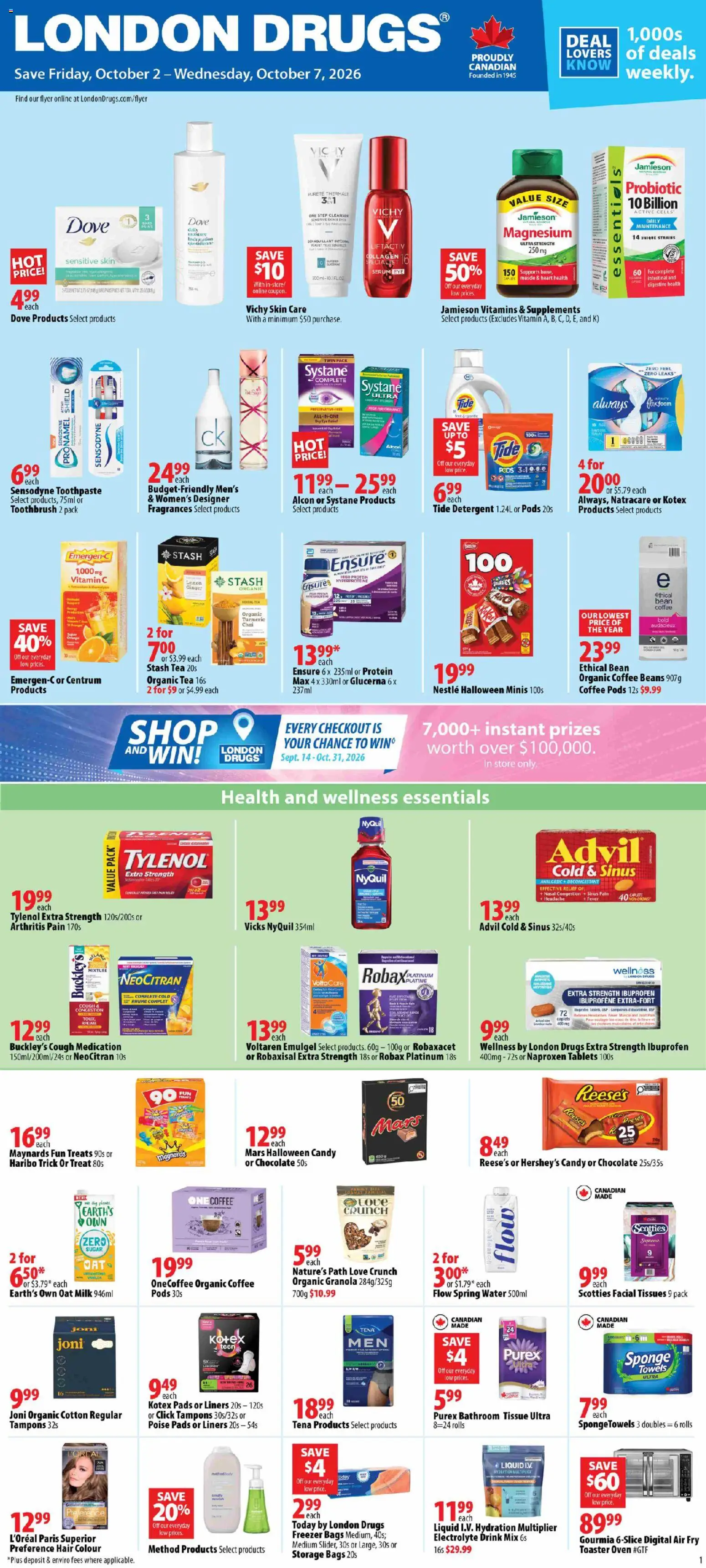 London Drugs weekly flyer / circulaire - page 1- valid from Oct 2, 2026