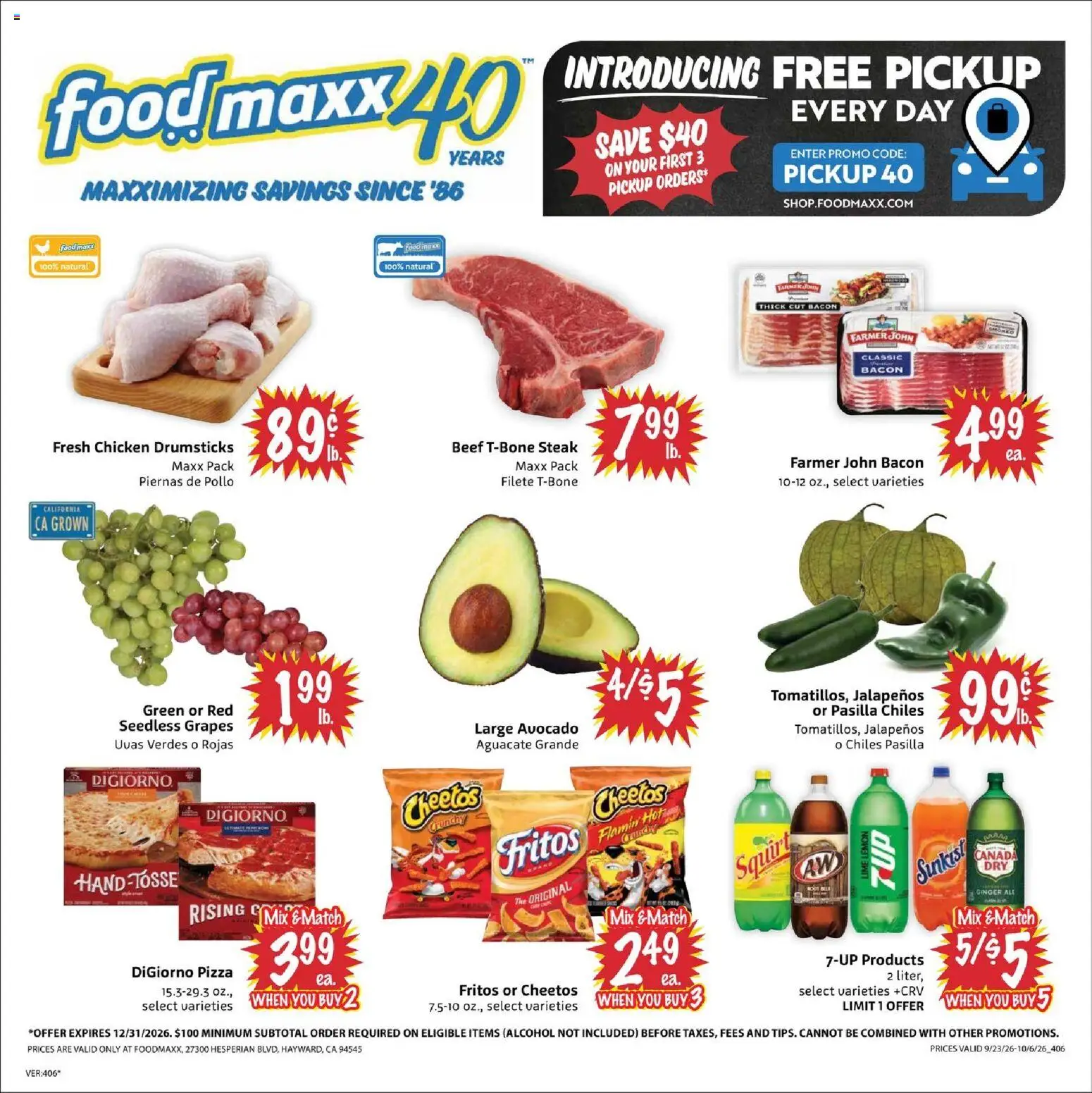 FoodMaxx Weekly Ad - page 1- valid from 09/23/2026