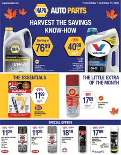 Preview NAPA Auto Parts weekly flyer valid from Oct 1, 2026