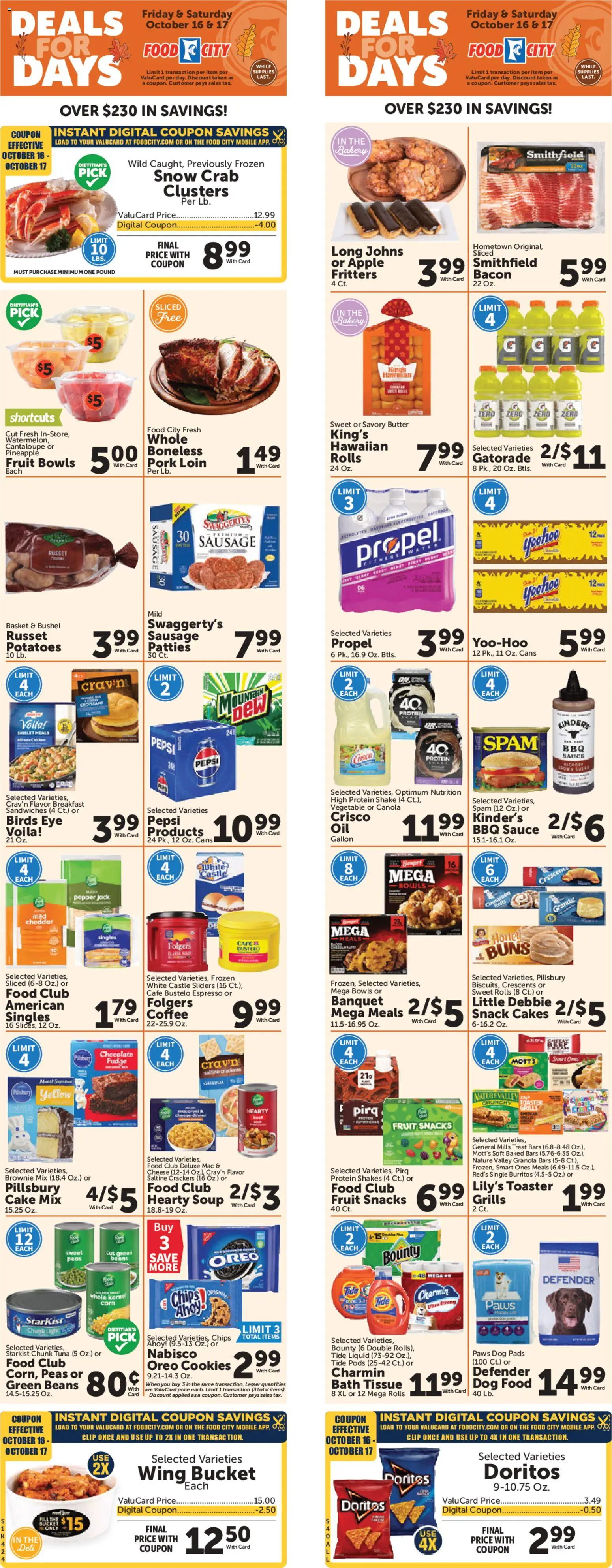 Food City Weekly Ad - page 1- valid from 10/14/2026