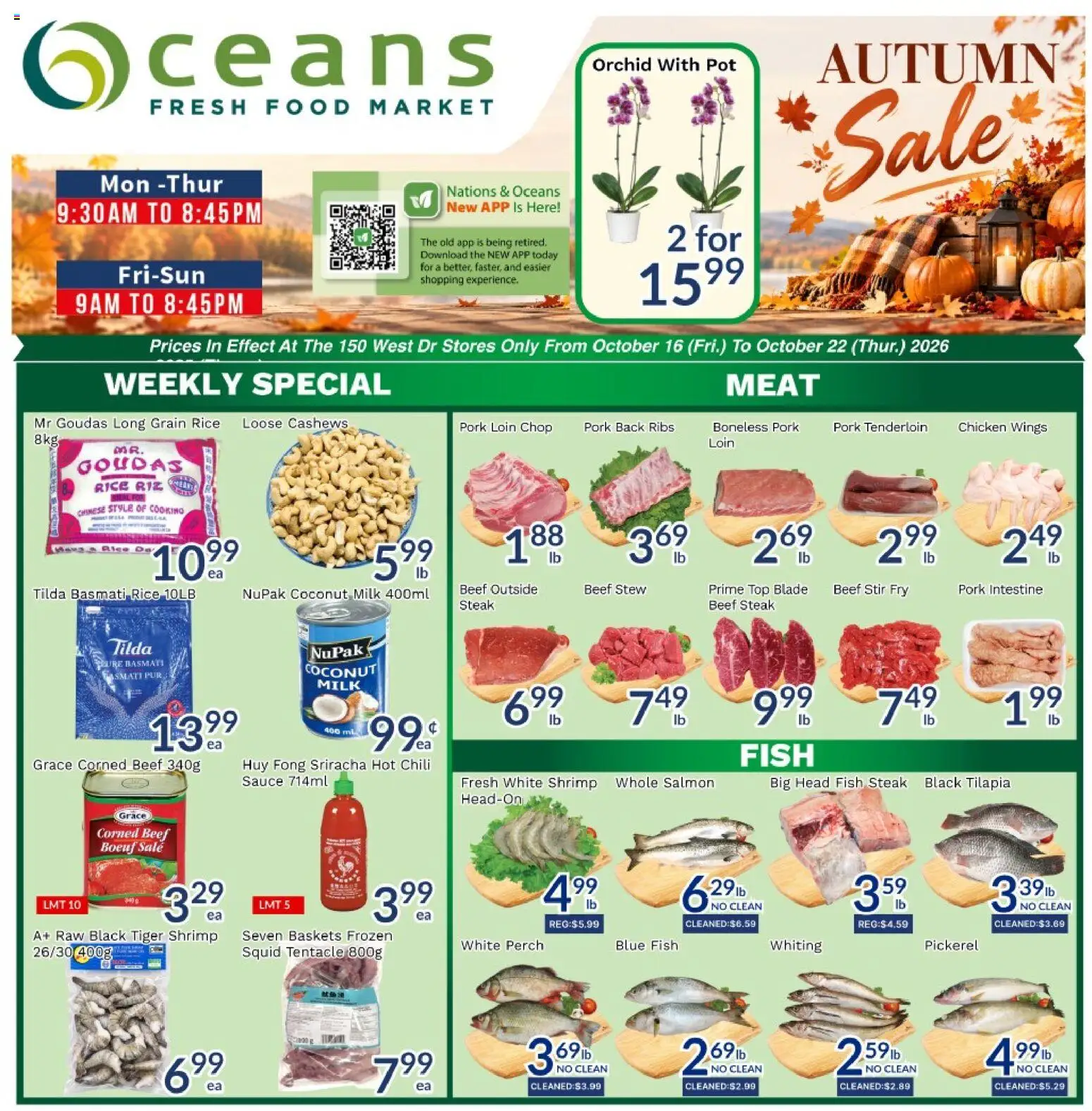 Oceans weekly flyer / circulaire - page 1- valid from Oct 16, 2026