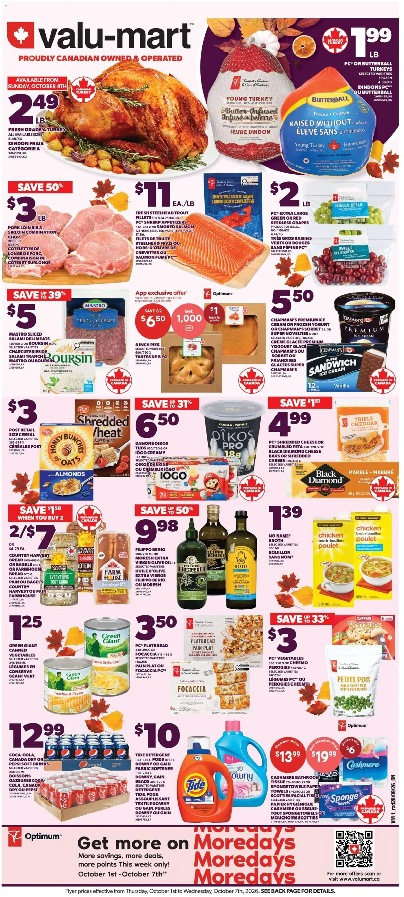 Valu Mart weekly flyer - page 1- valid from Oct 1, 2026
