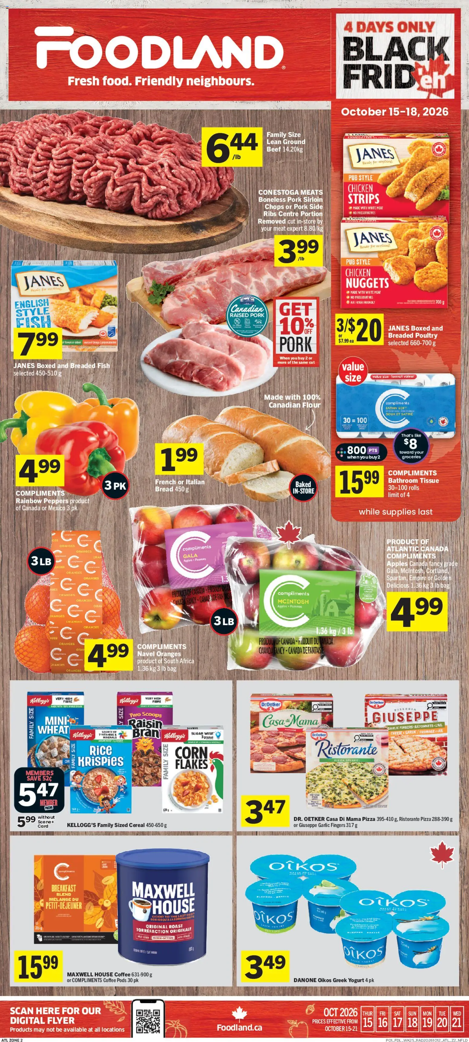 Foodland weekly flyer / circulaire - page 1- valid from Oct 15, 2026