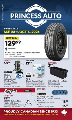 Preview Princess Auto flyer - 2 Week Sale! valid from Sep 22, 2026