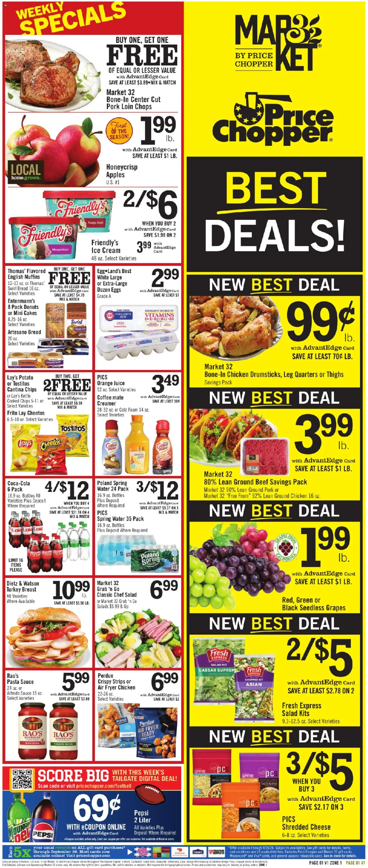 Price Chopper Weekly Ad - page 1- valid from 09/20/2026