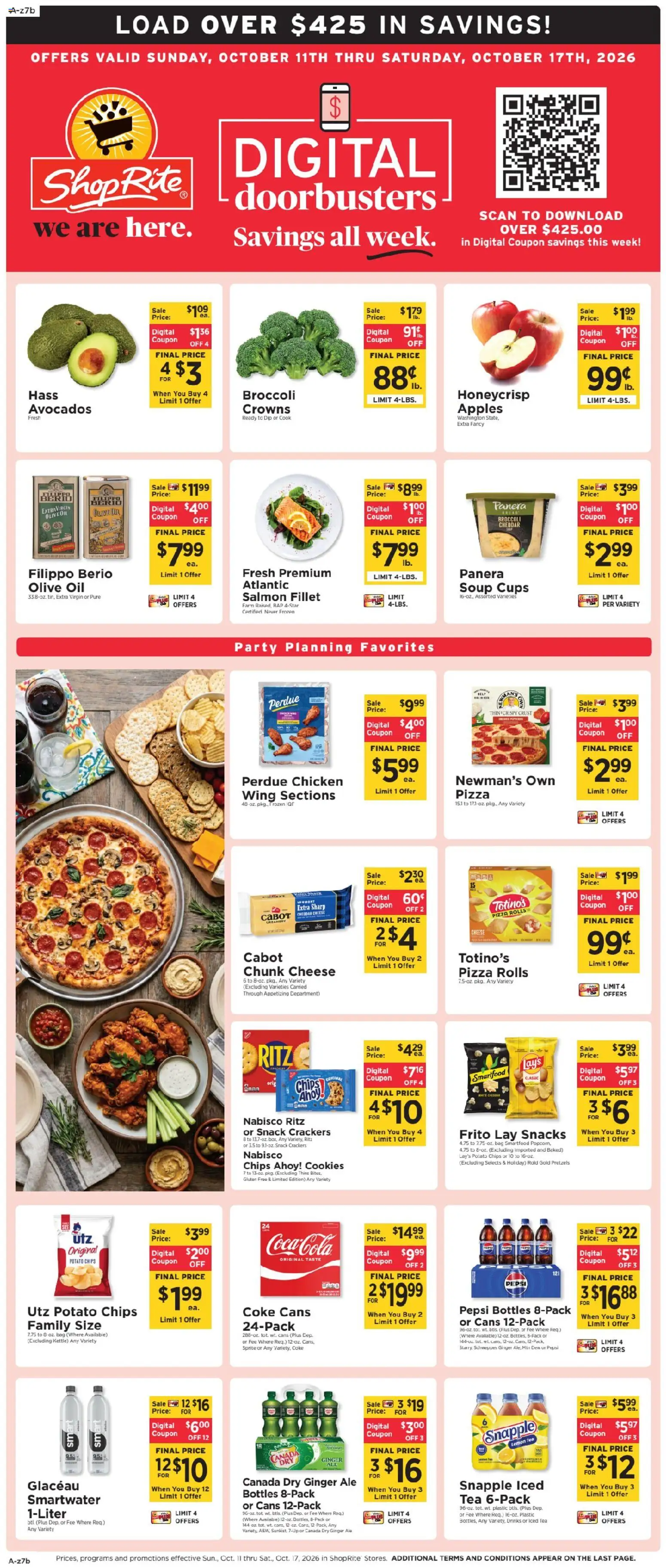 ShopRite Weekly Ad - page 1- valid from 10/11/2026