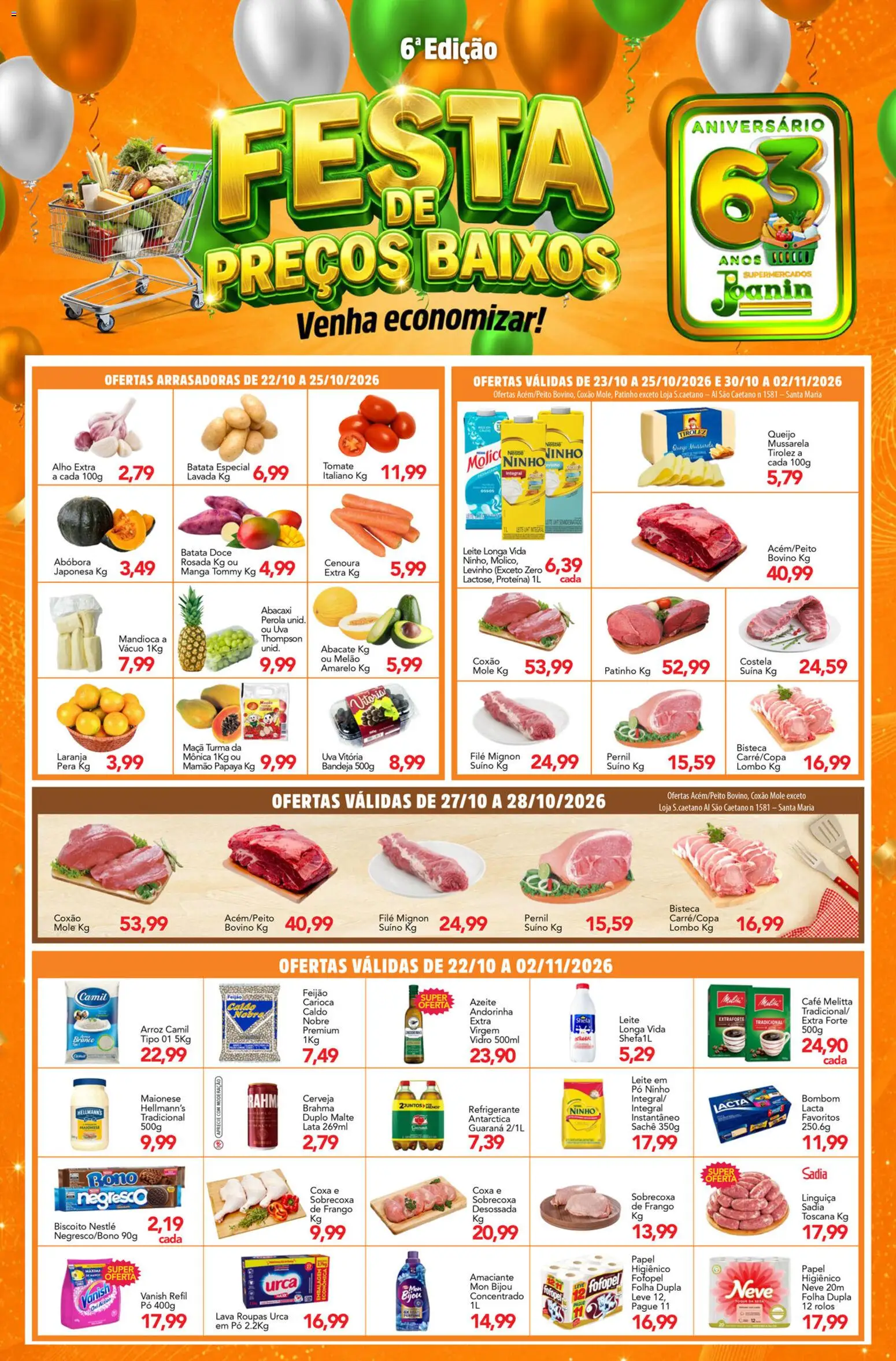 Supermercados Joanin - Ofertas da semana - página 1- válido a partir de 22/10/2026
