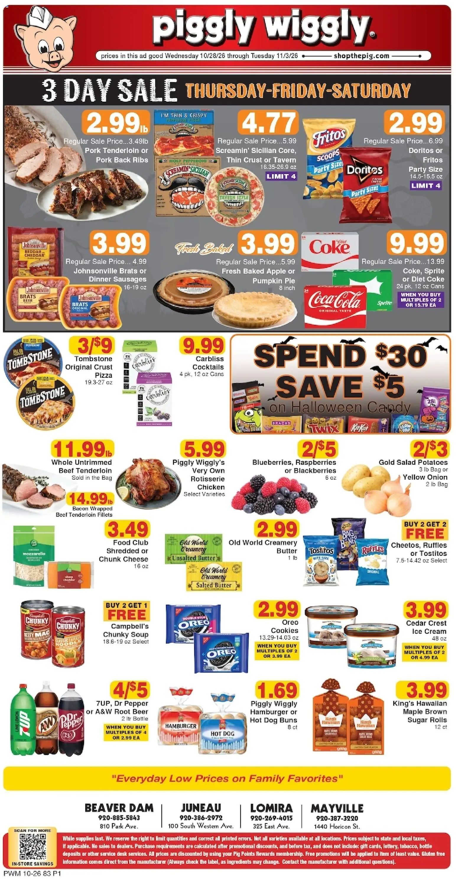 Piggly Wiggly Weekly Ad - page 1- valid from 10/28/2026