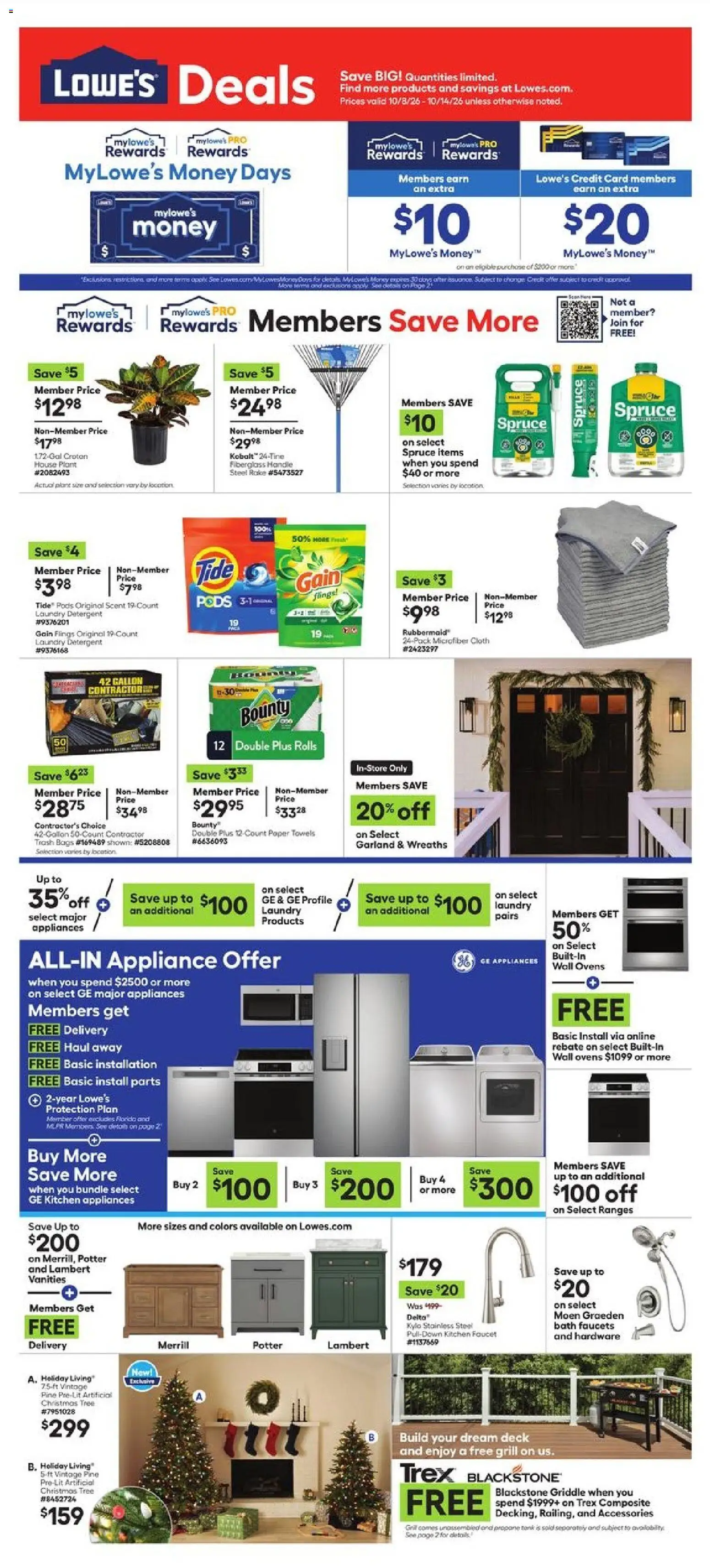 Lowe's Weekly Ad - page 1- valid from 10/08/2026