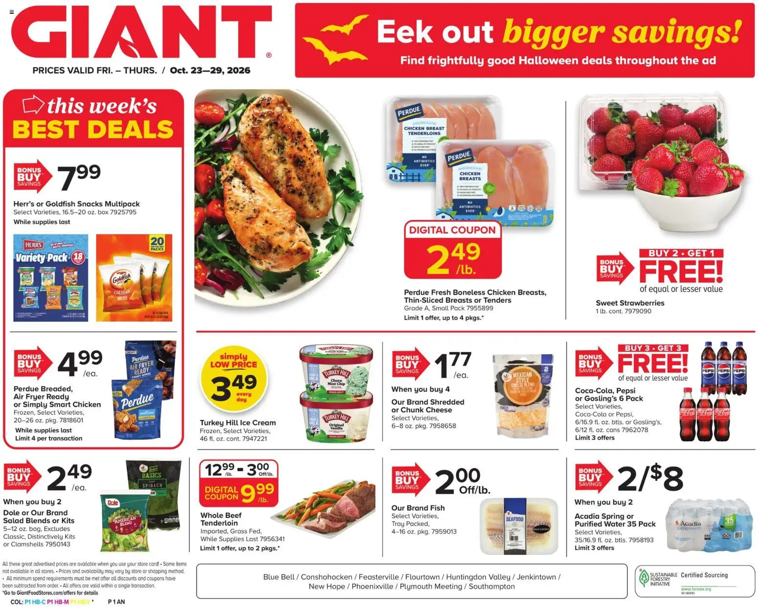 Giant Weekly Ad - page 1- valid from 10/23/2026