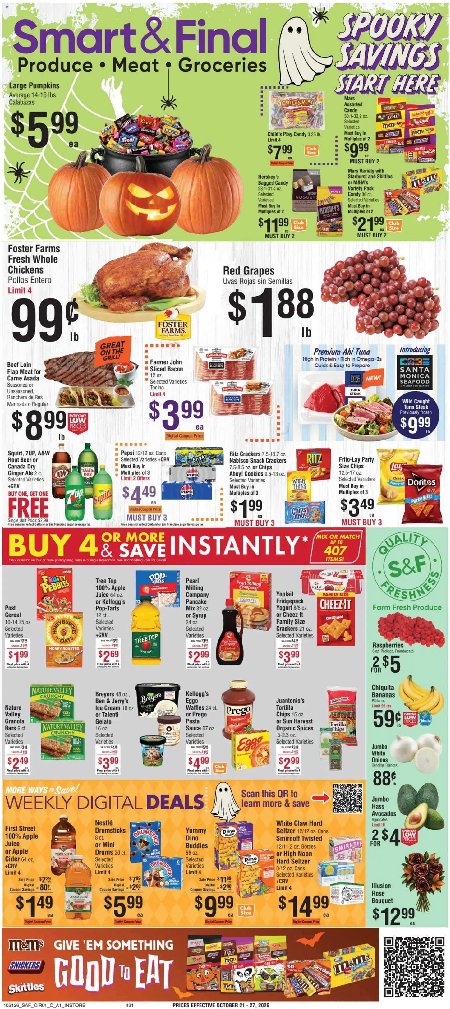 Smart & Final Weekly Ad - page 1- valid from 10/21/2026
