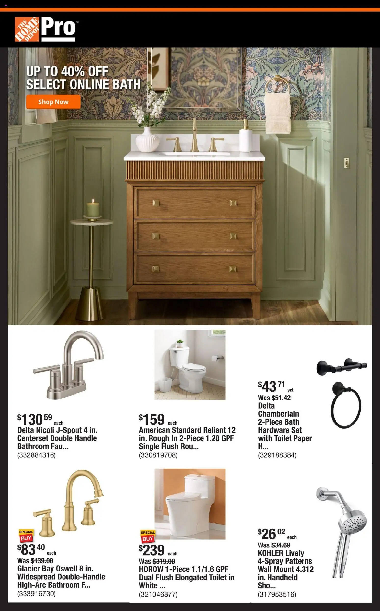 Home Depot Shop Pro Ad - page 1- valid from 09/28/2026
