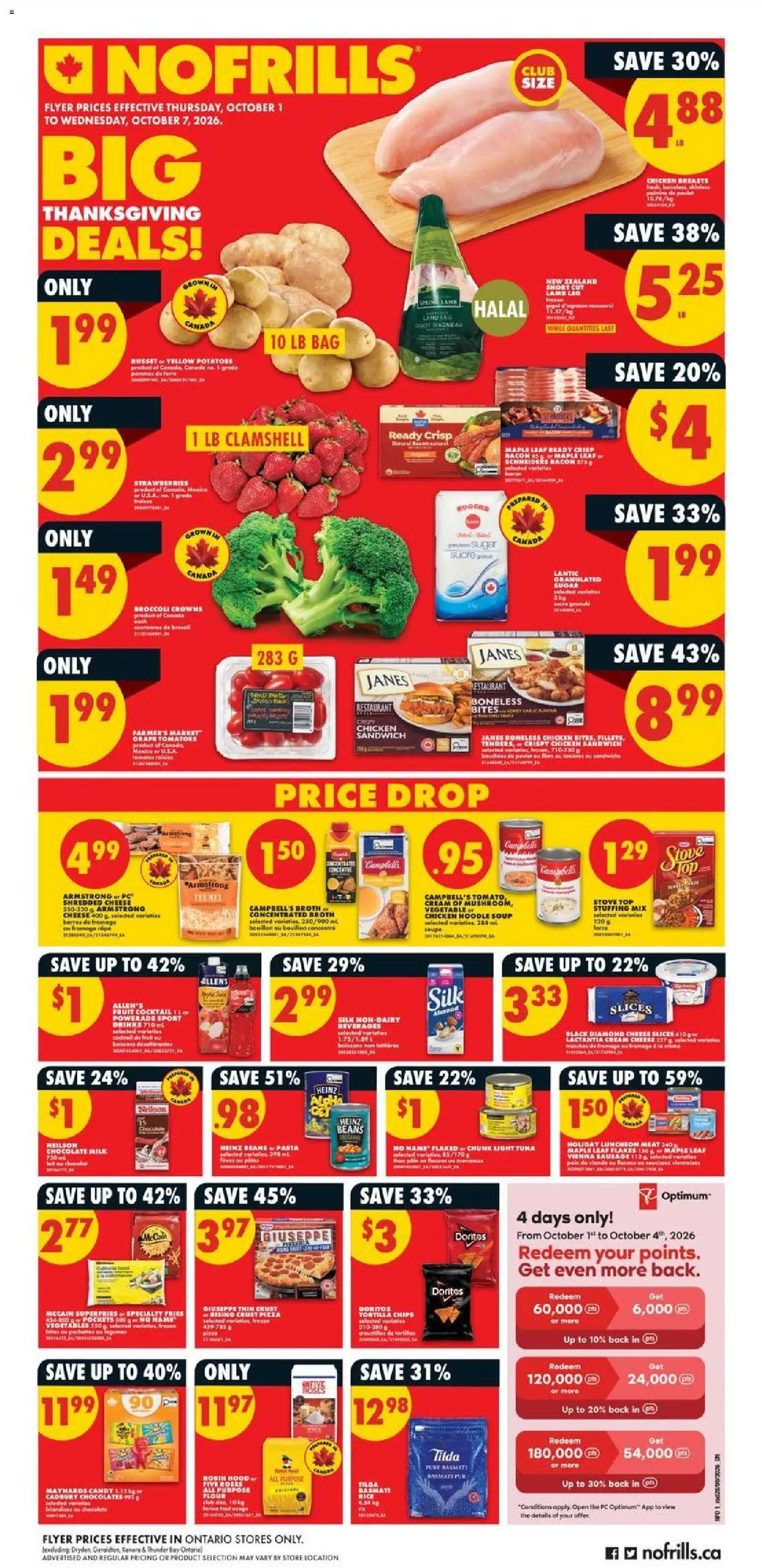 No Frills weekly flyer / circulaire - page 1- valid from Oct 1, 2026