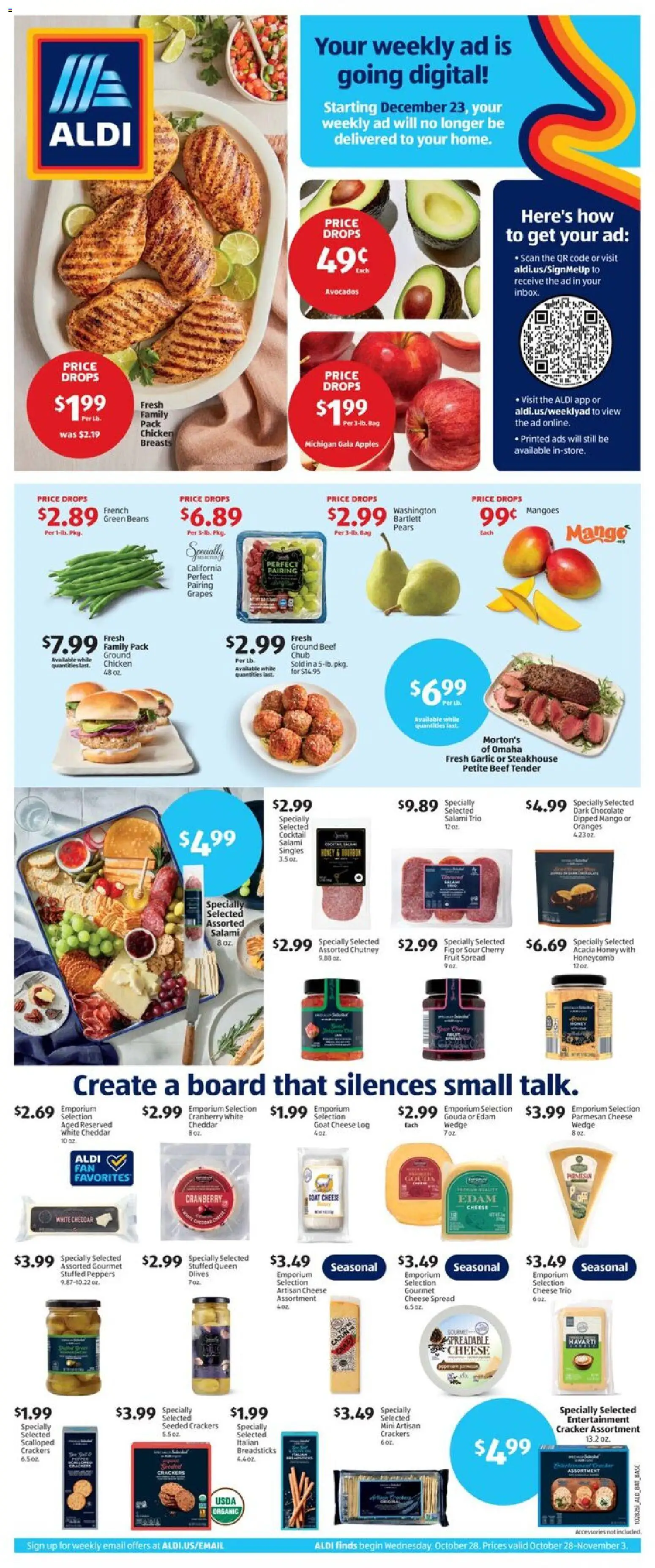 Aldi Weekly Ad - page 1- valid from 10/28/2026