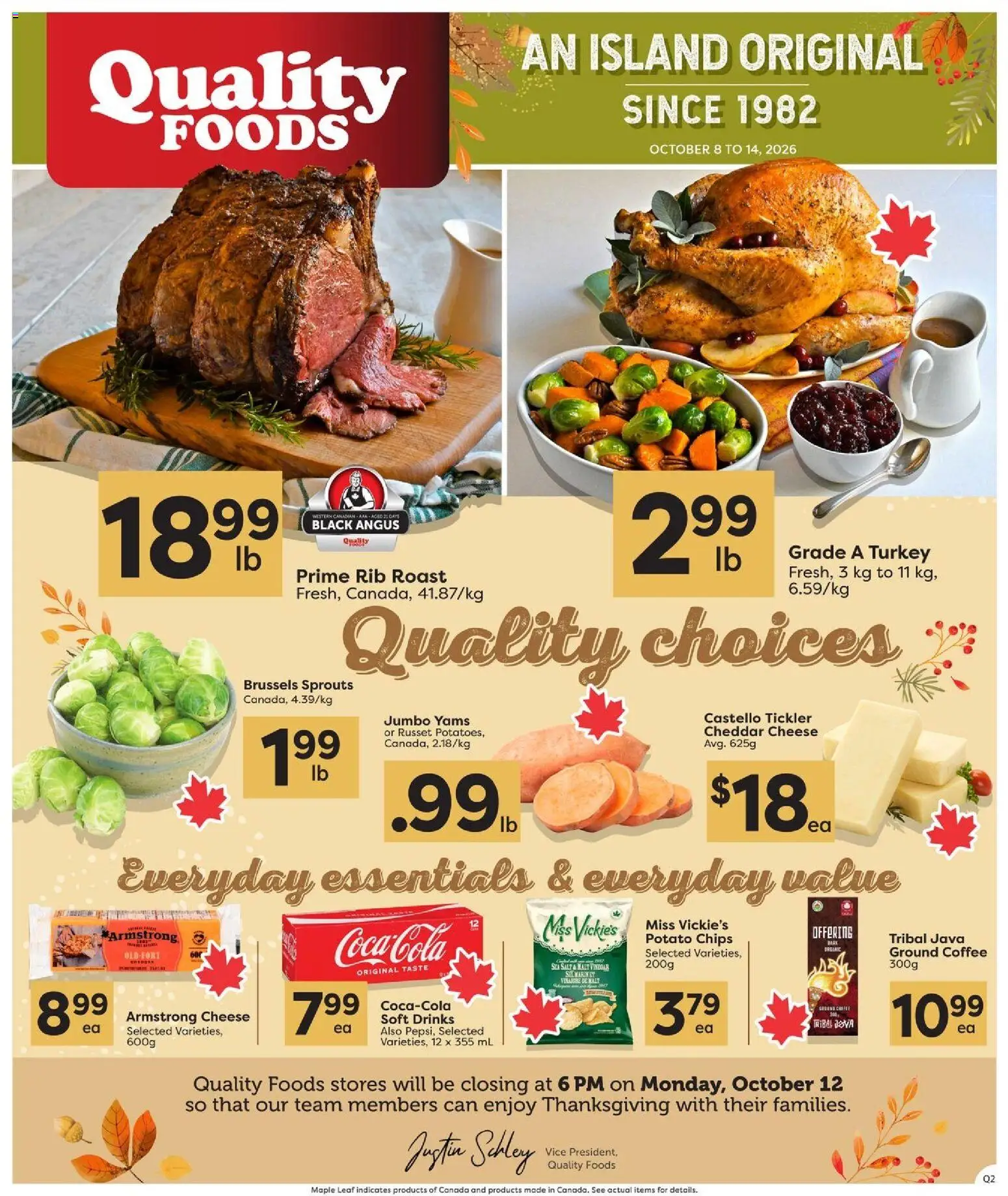 Quality Foods weekly flyer / circulaire - page 1- valid from Oct 8, 2026